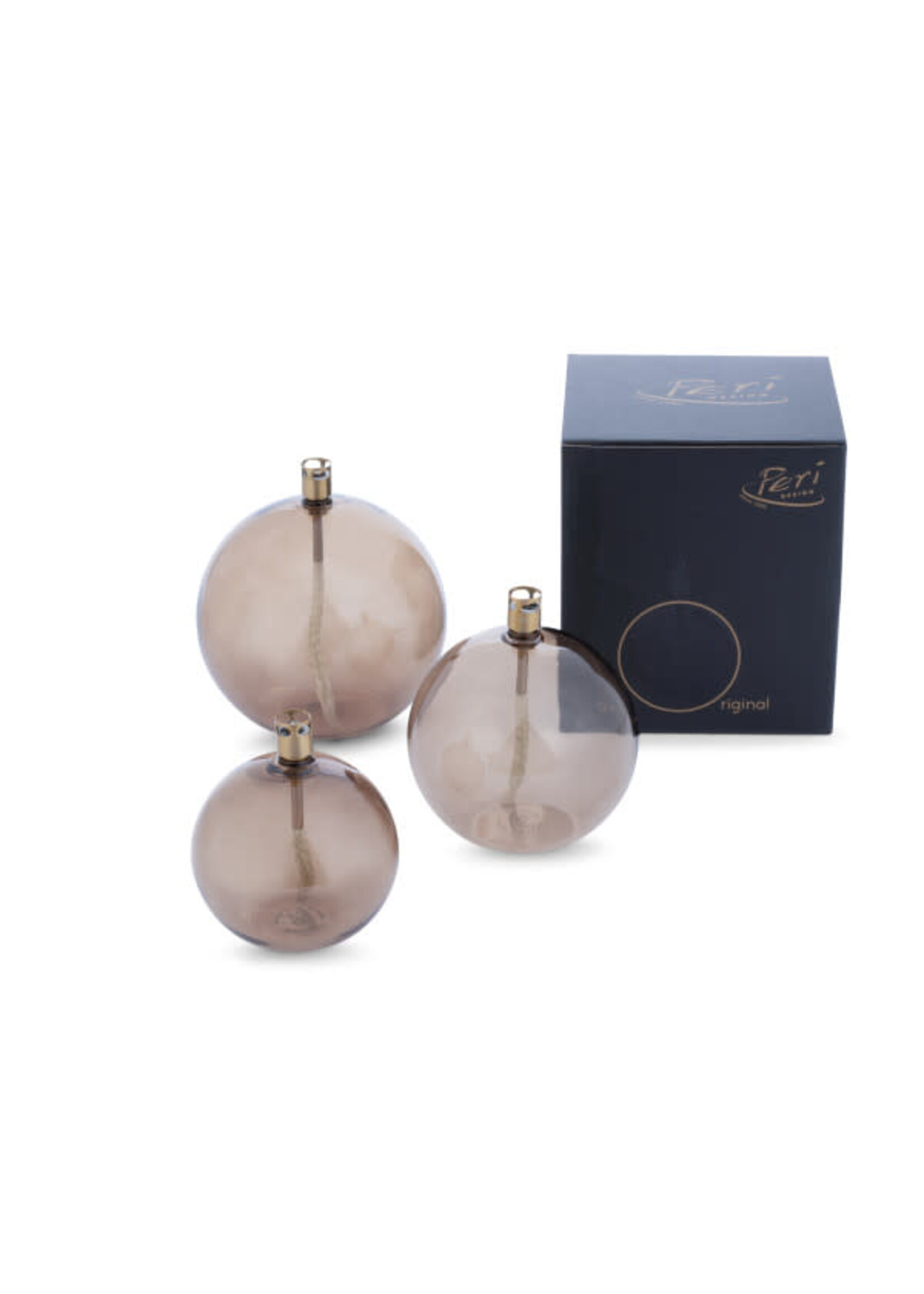 Lampe à Huile Sphère Boule Champagne