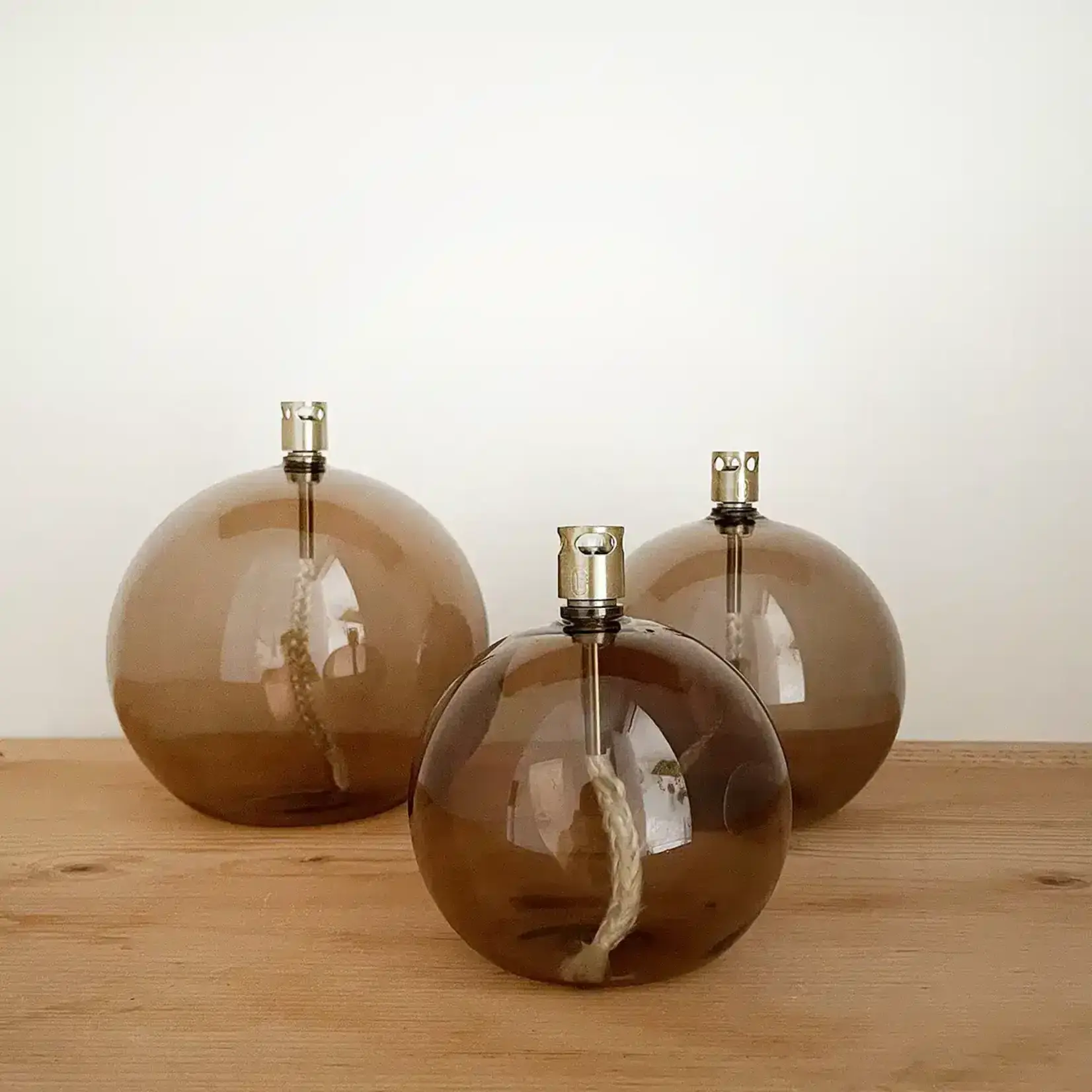 Lampe à Huile Sphère Boule Champagne