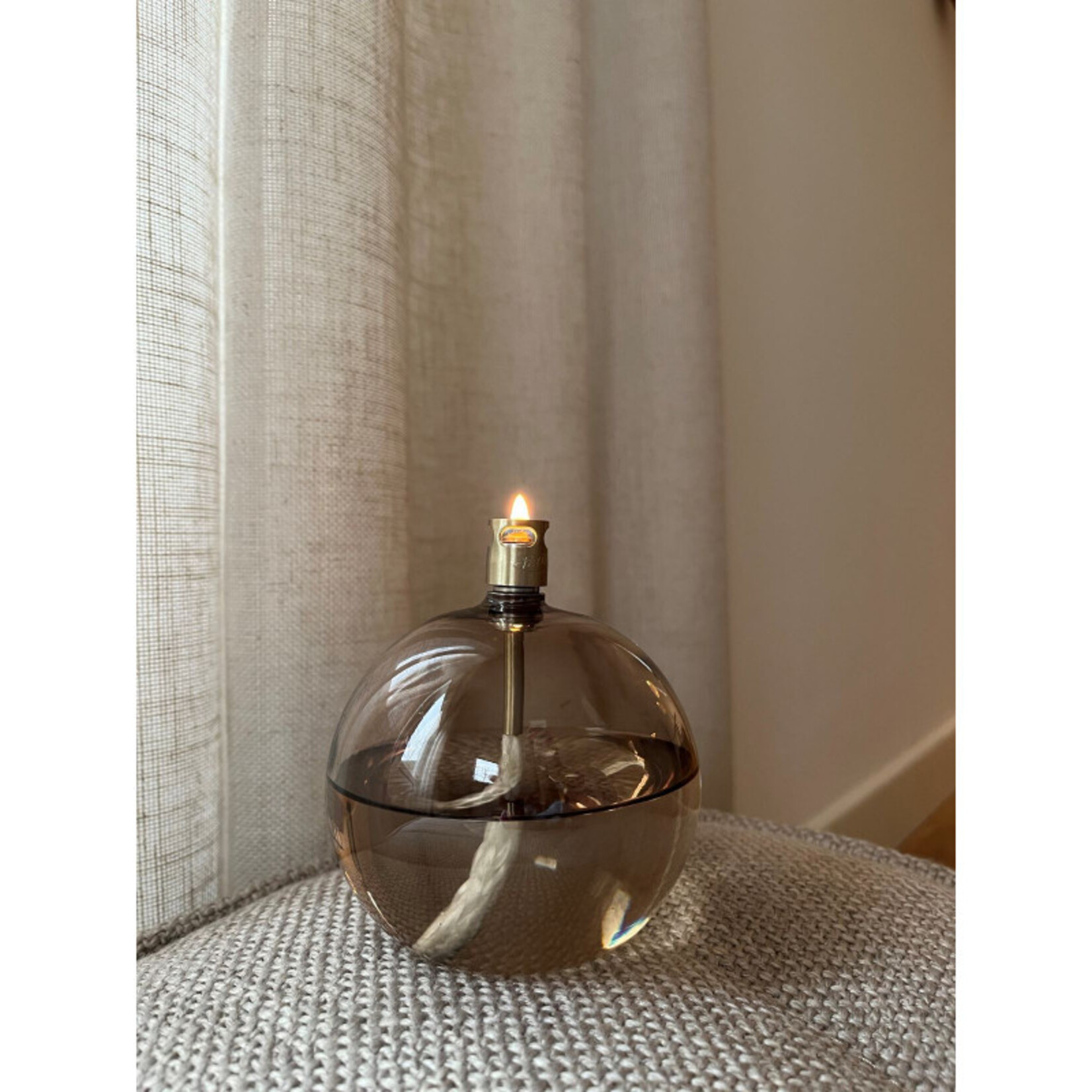 Lampe à Huile Sphère Boule Champagne