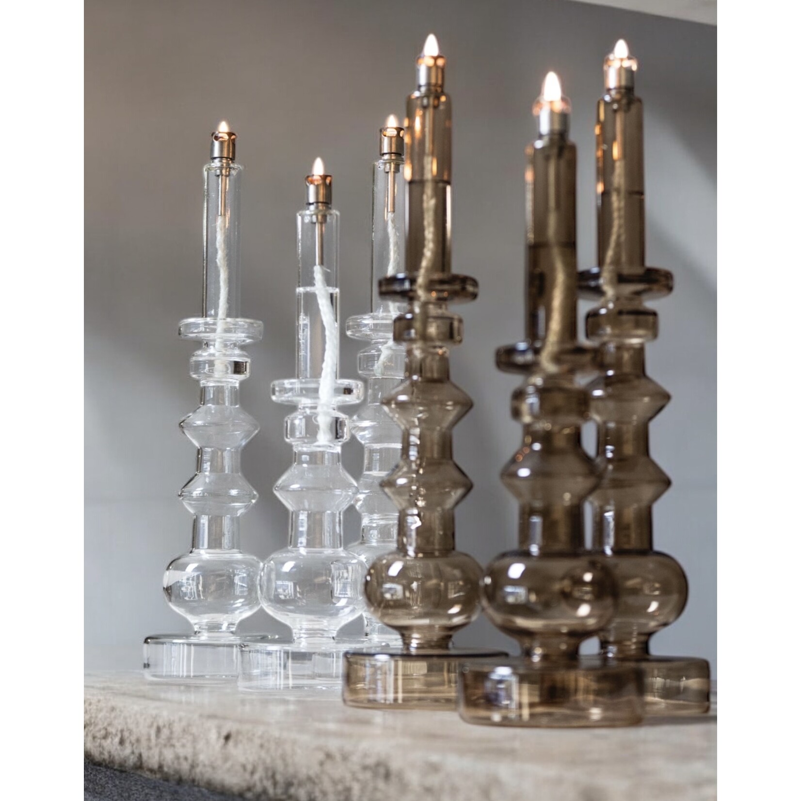 Lampe à Huile Chandelier Candle Transparente