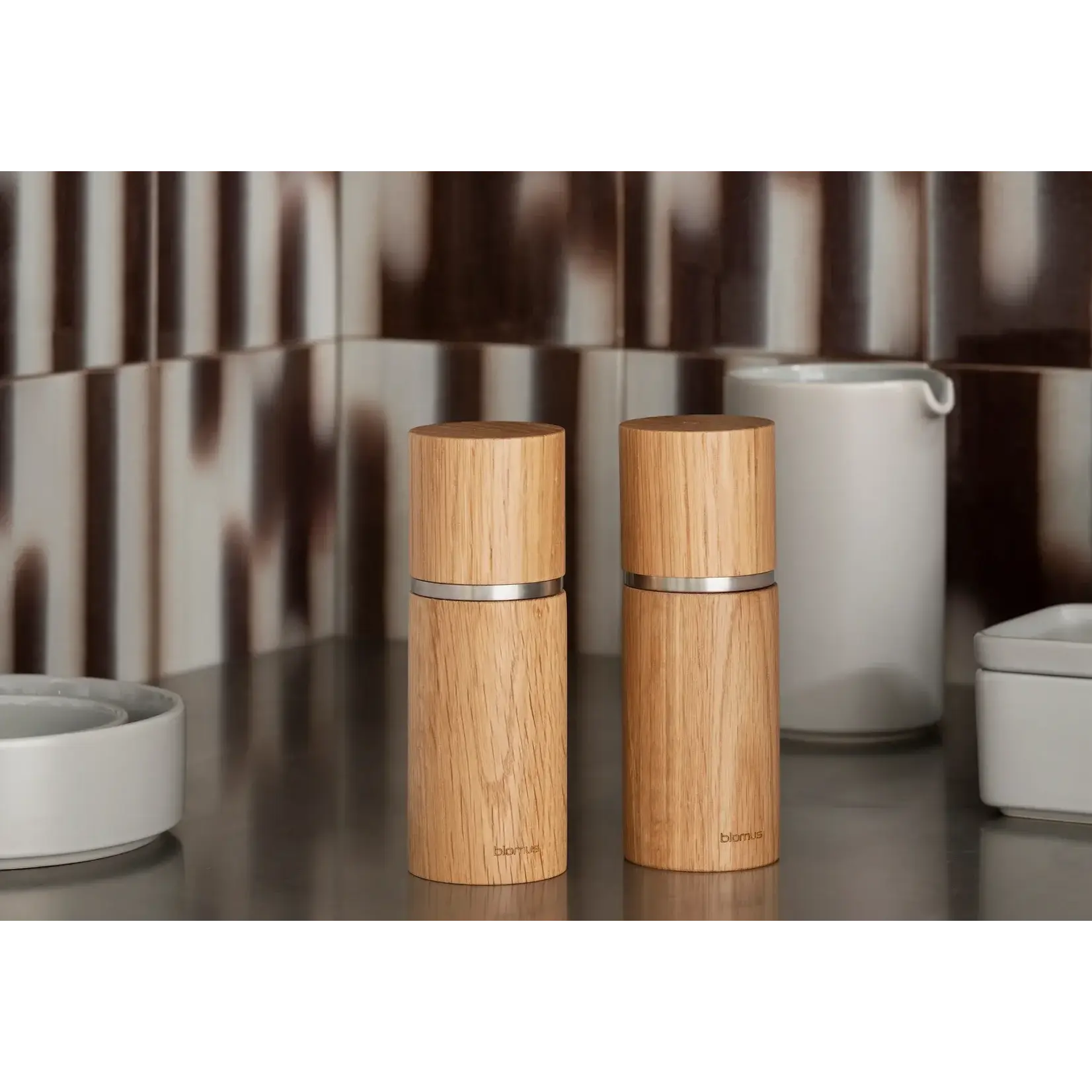 Blomus Set de 2 Moulins Poivre et Sel Oak