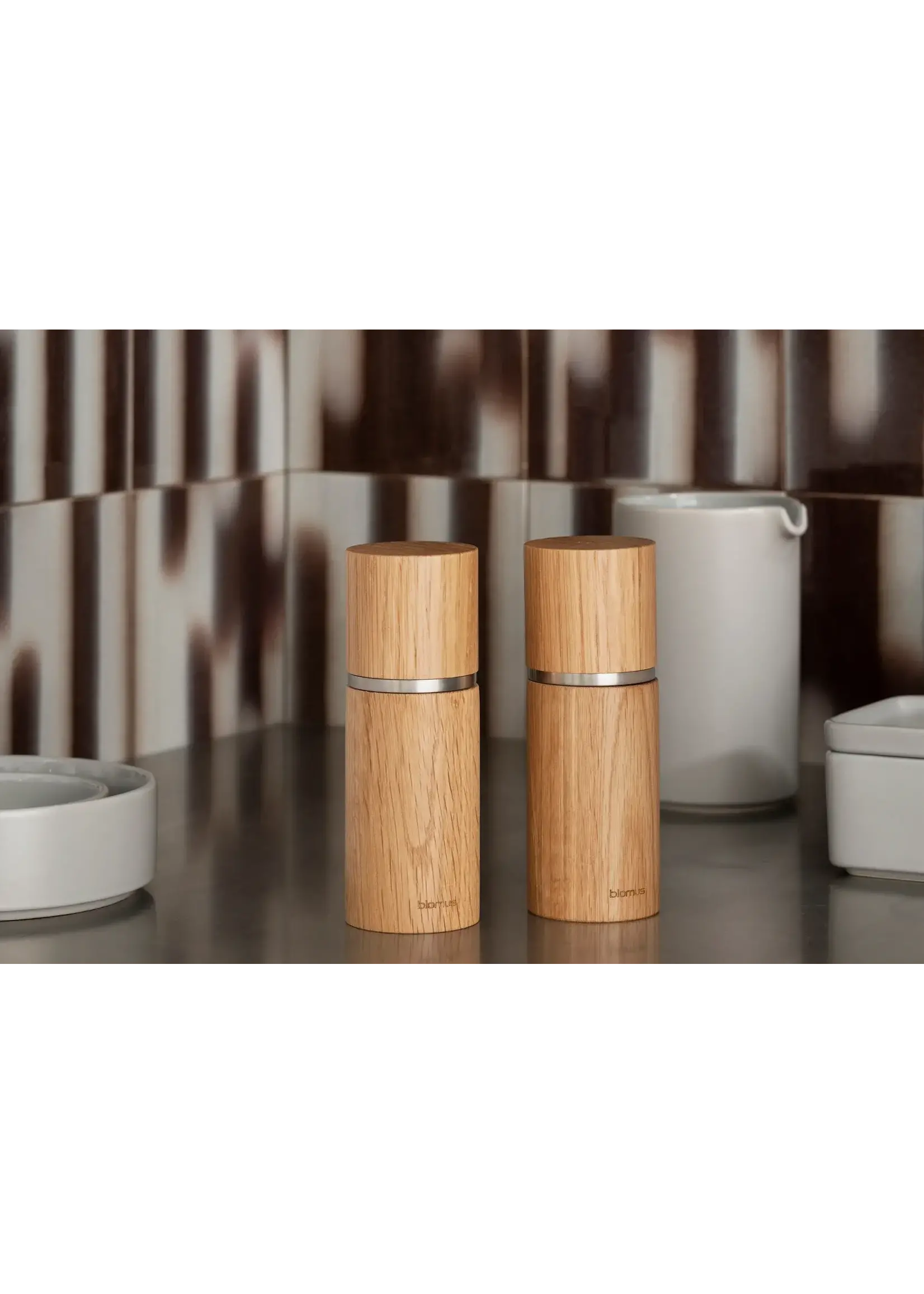 Blomus Set de 2 Moulins Poivre et Sel Oak