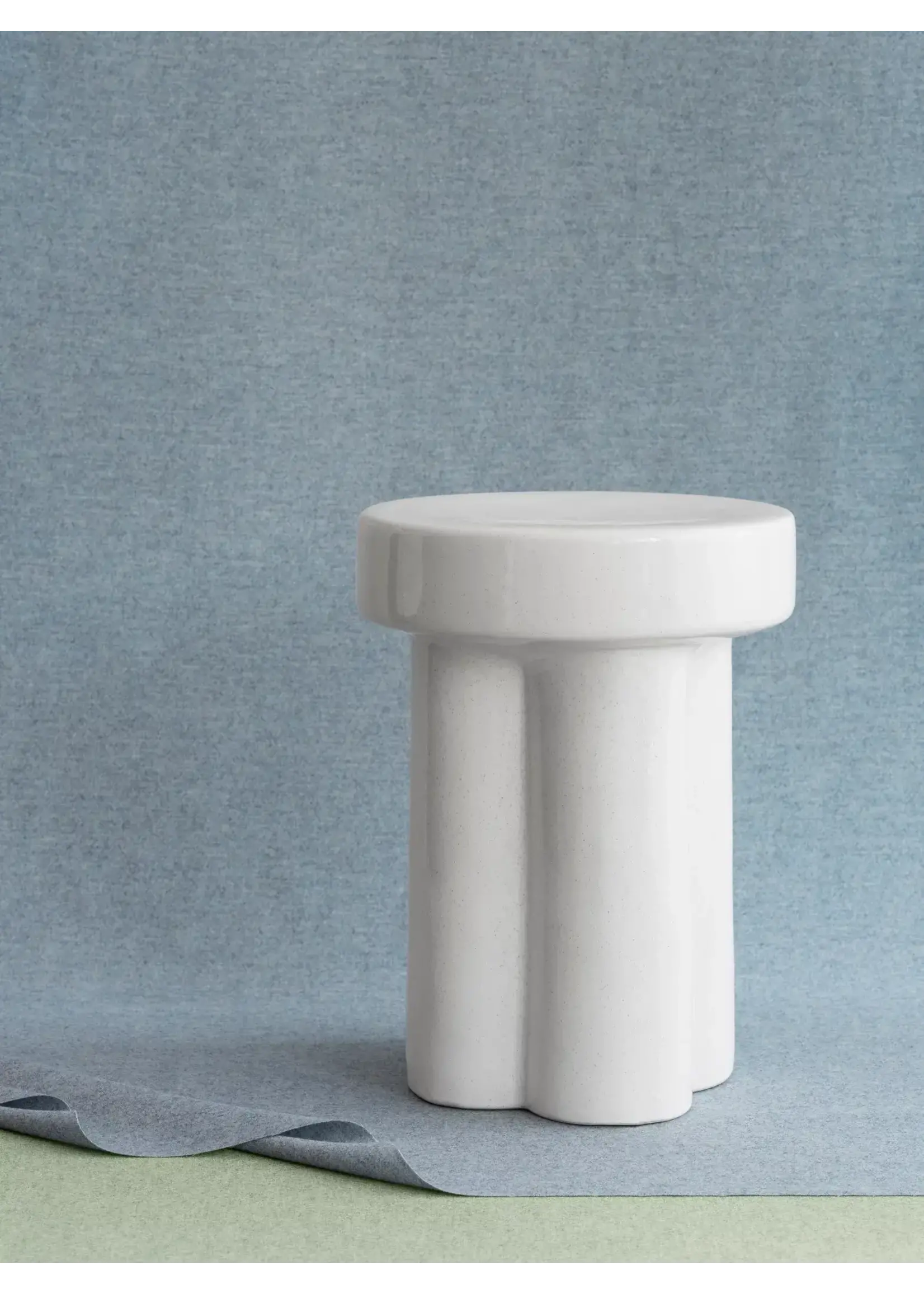 Blomus Tabouret Céramique Toru Lily White Big