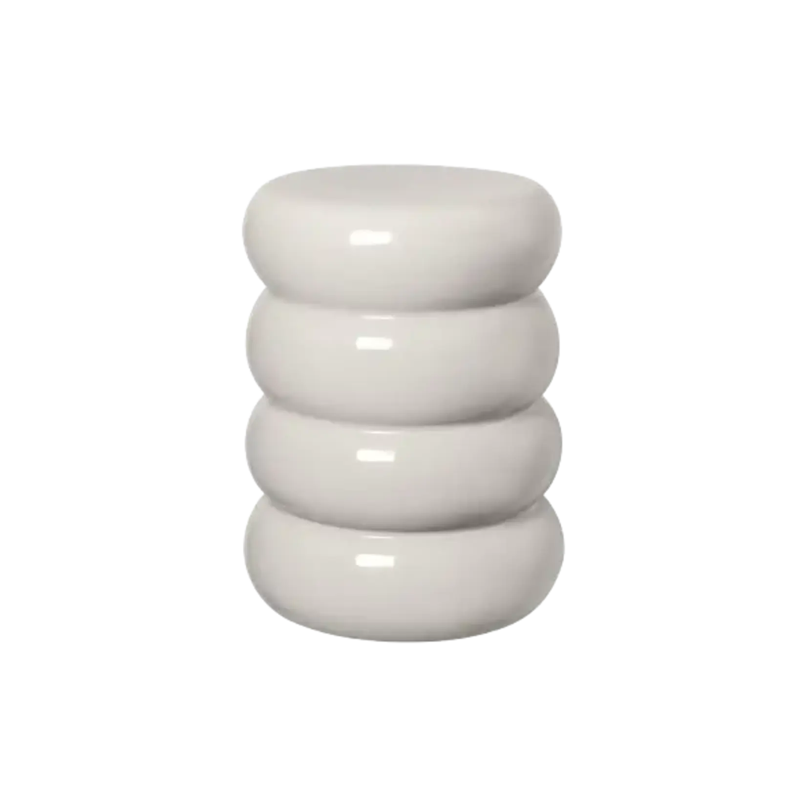 Blomus Tabouret Céramique Toru Lily White Round