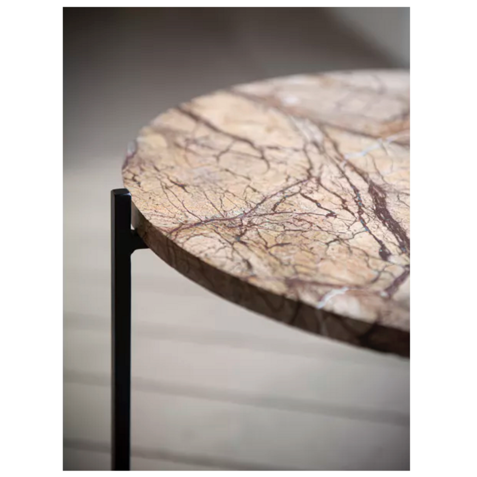 Pomax Carrara Dessus de Table en Marbre Rose 45 cm