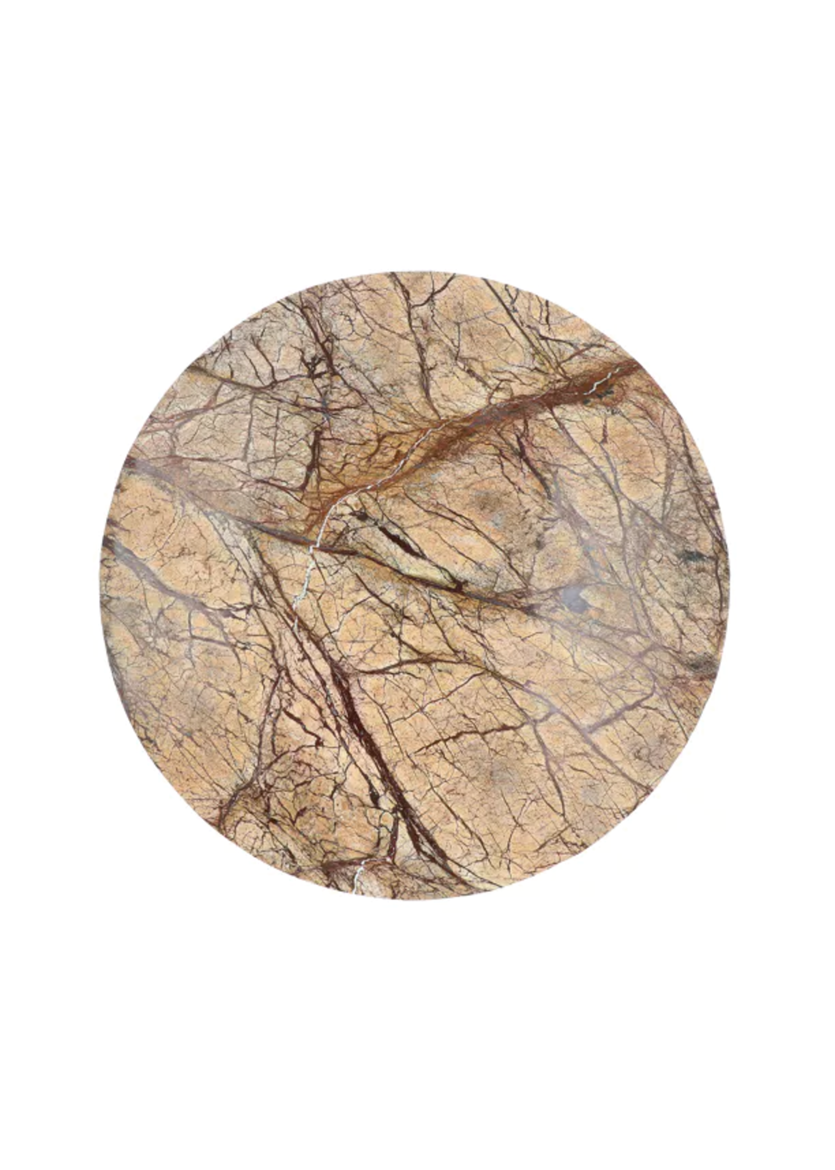 Pomax Carrara Dessus de Table en Marbre Rose 45 cm