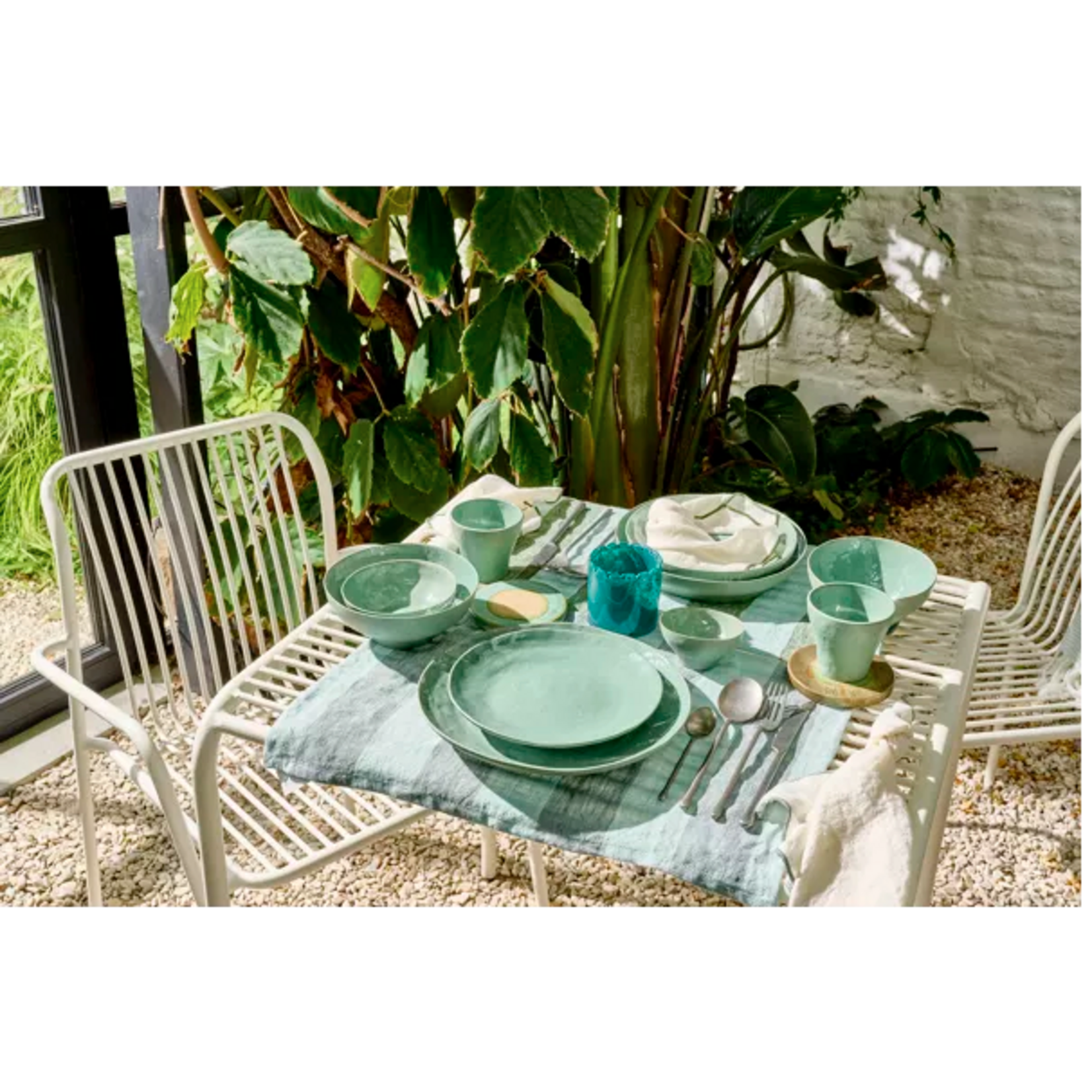 Pomax Marmoris Assiette Creuse Porcelaine Céladon 20,5 cm