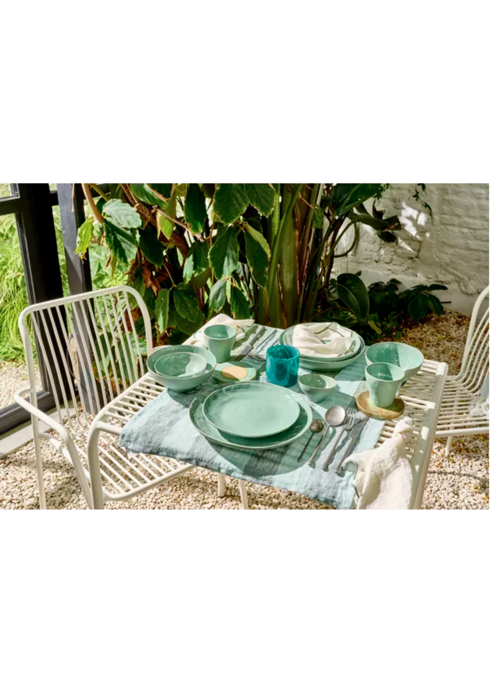 Pomax Marmoris Assiette Creuse Porcelaine Céladon 20,5 cm