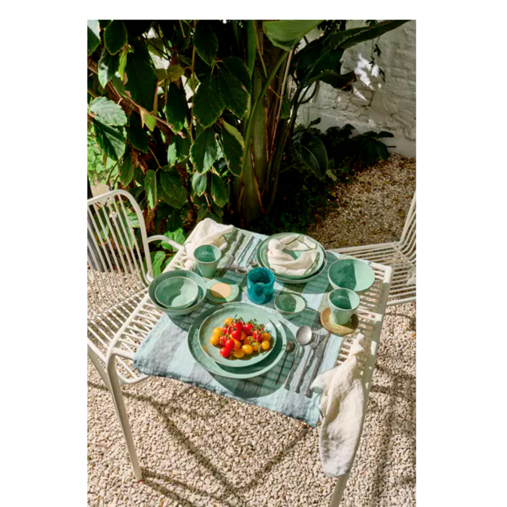 Pomax Marmoris Assiette Plate Porcelaine Céladon 27 cm