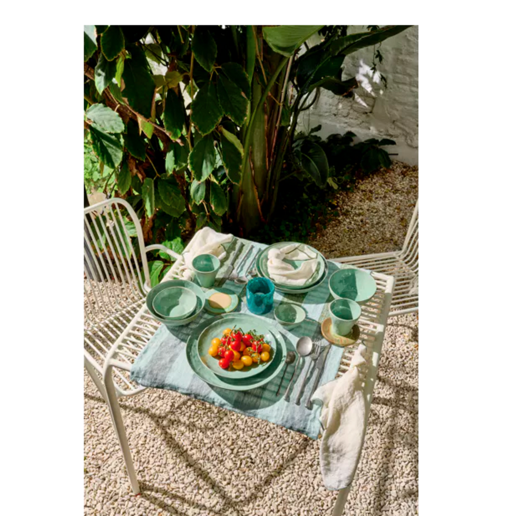 Pomax Marmoris Bol de Présentation Saladier Porcelaine Céladon 33 cm