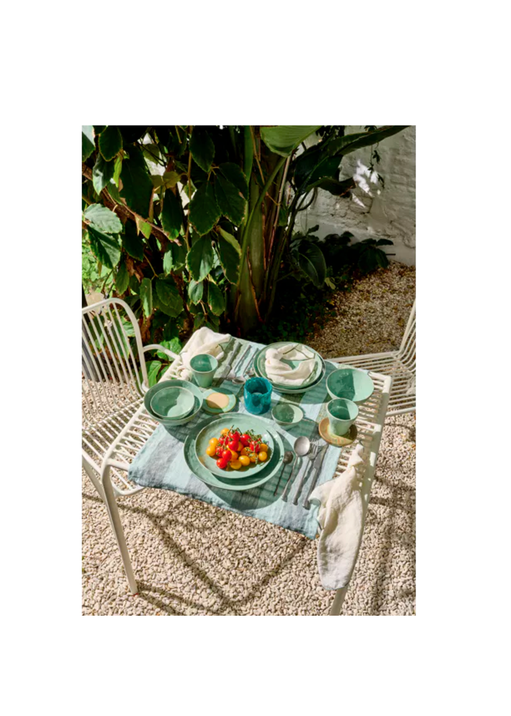 Pomax Marmoris Bol de Présentation Saladier Porcelaine Céladon 33 cm