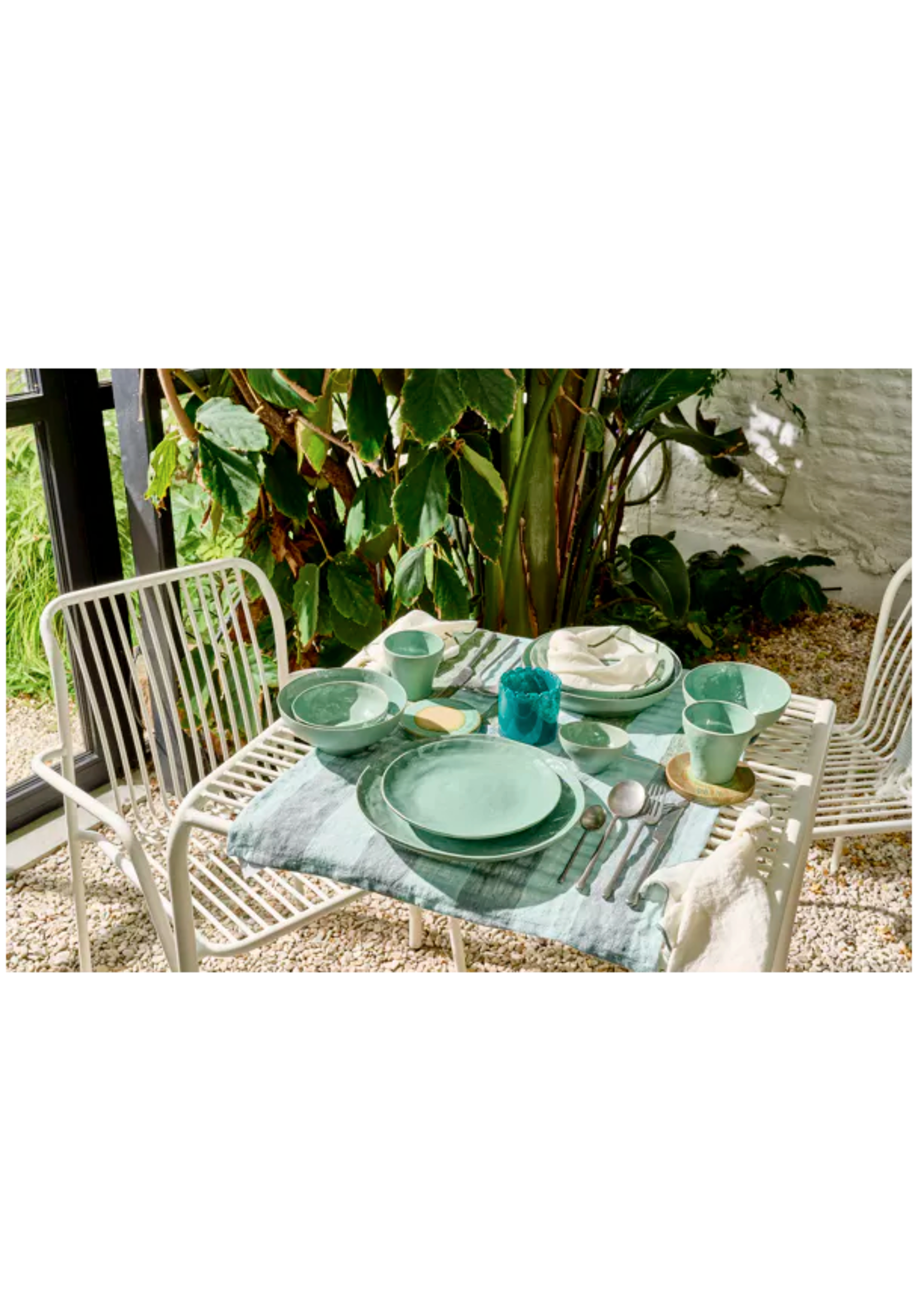 Pomax Marmoris Bol de Présentation Saladier Porcelaine Céladon 33 cm