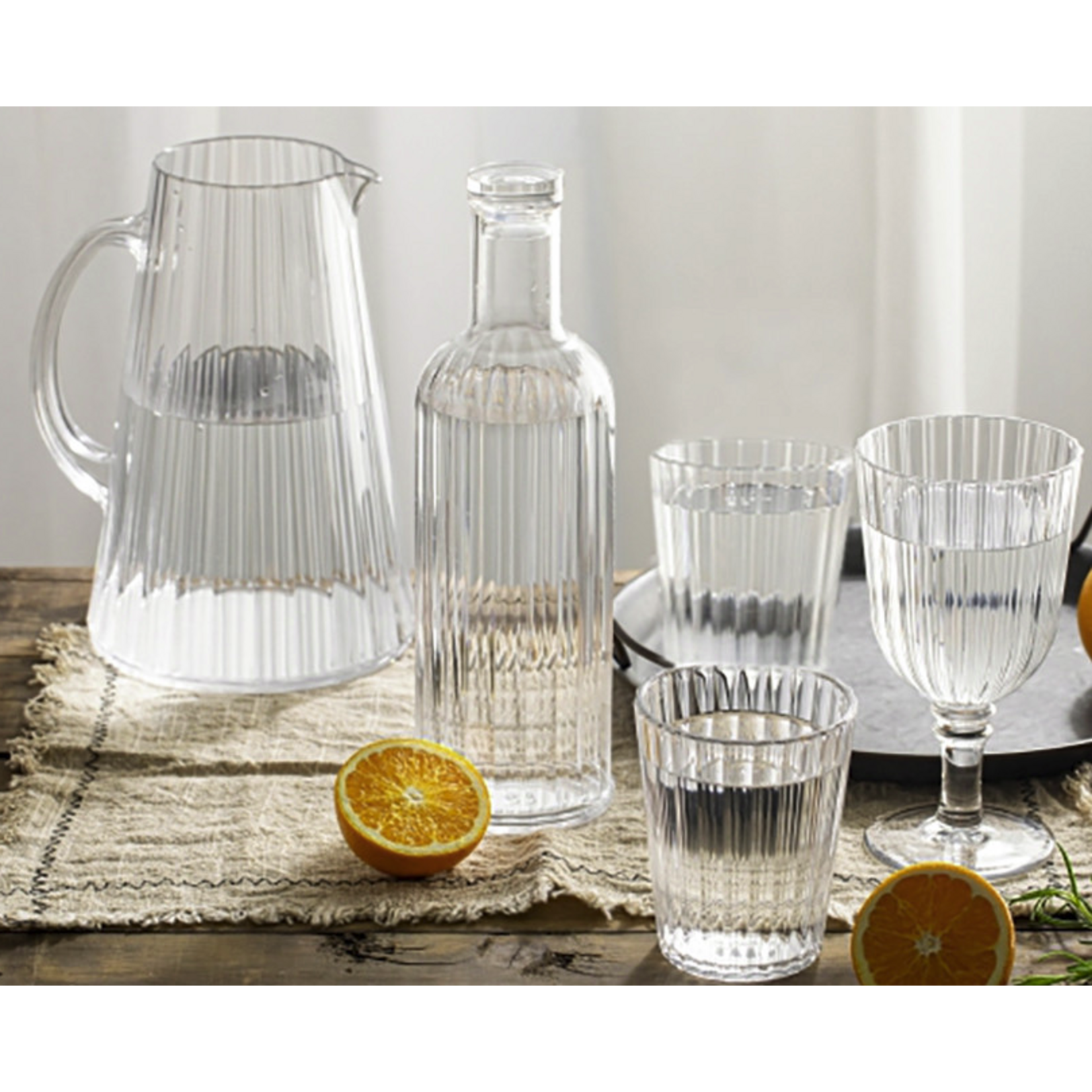 Fiorira un Giardino Verre Méthacrylate Gobelet Rayures