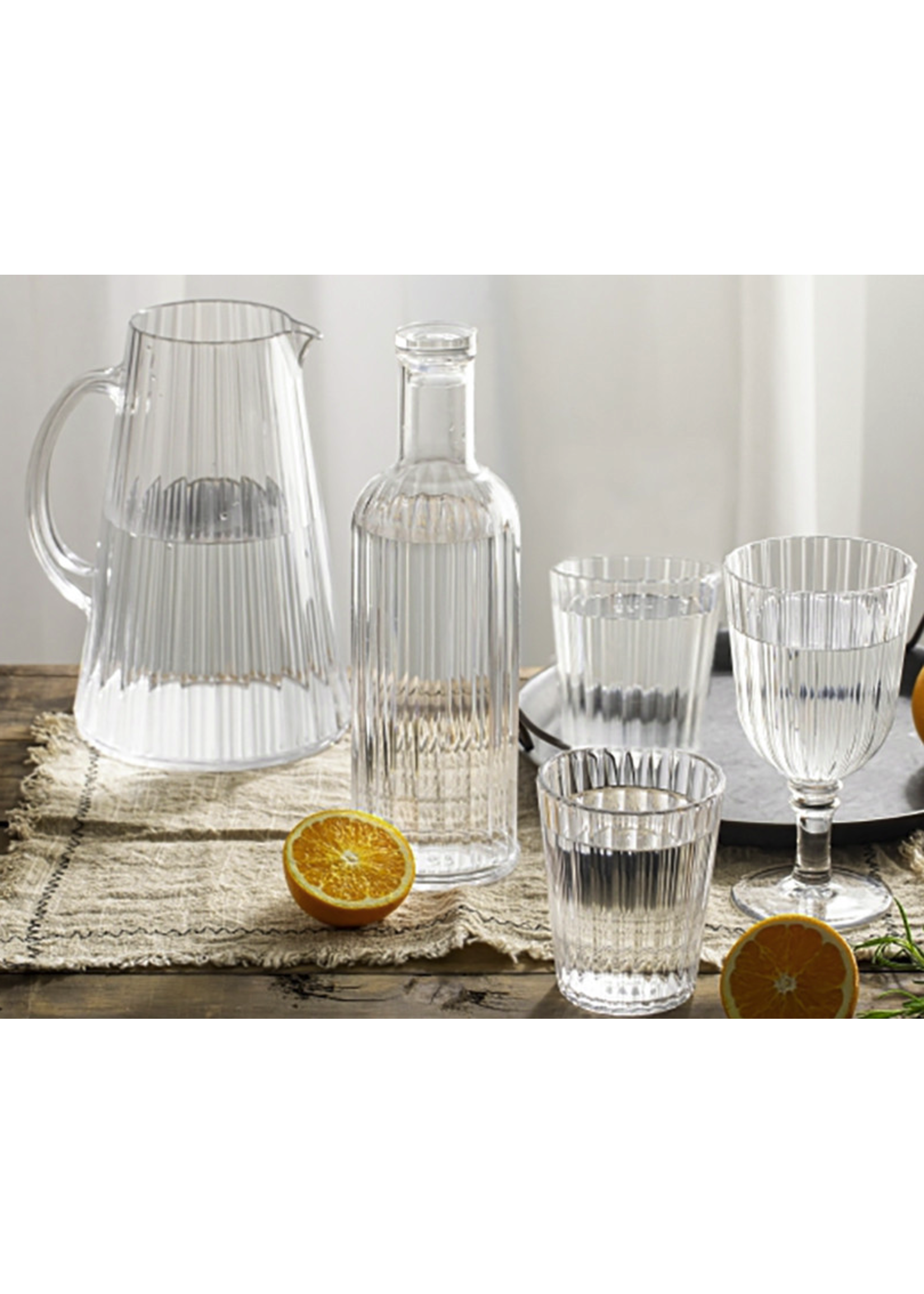 Fiorira un Giardino Verre Méthacrylate Gobelet Rayures