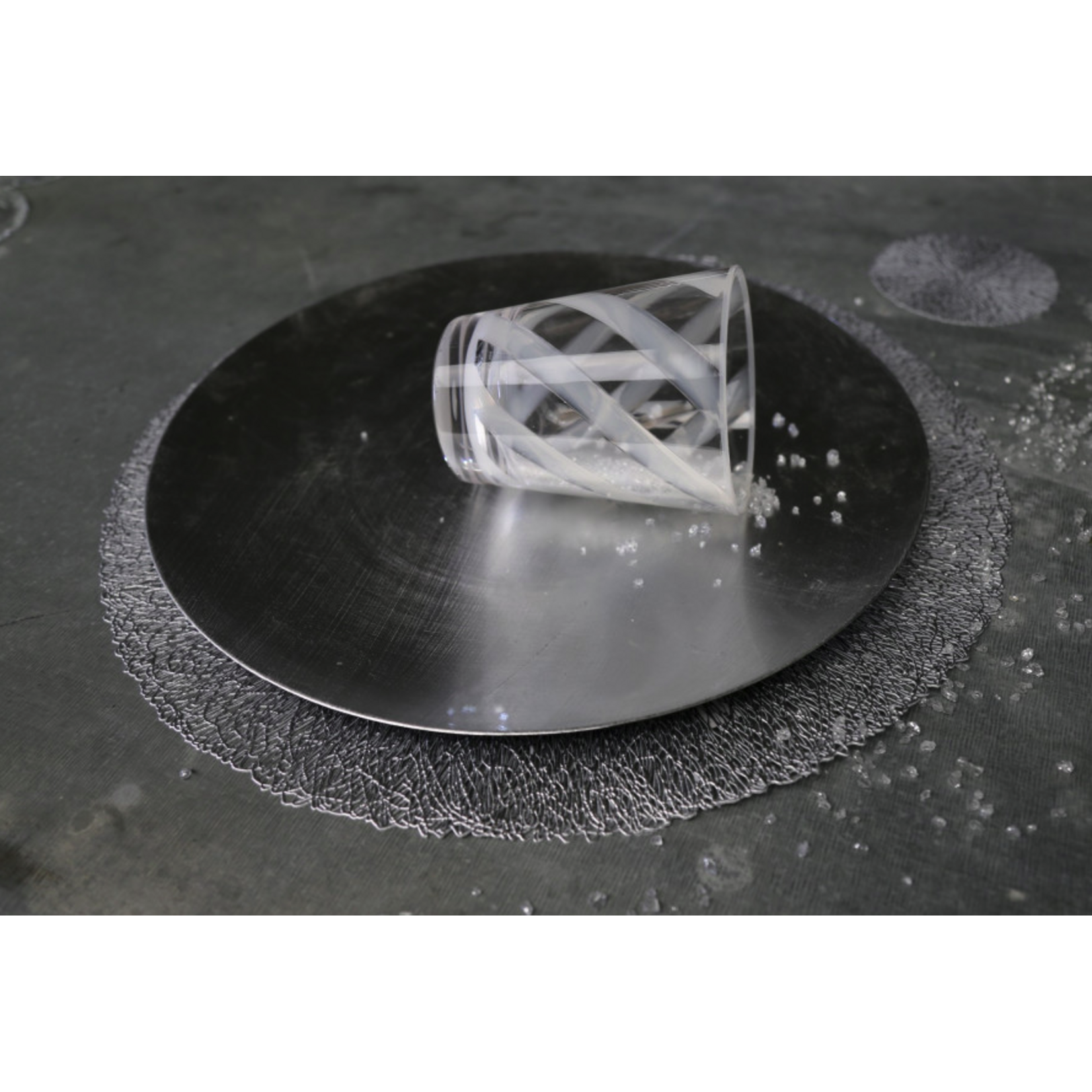 Fiorira un Giardino Verre Spirale Blanc Méthacrylate