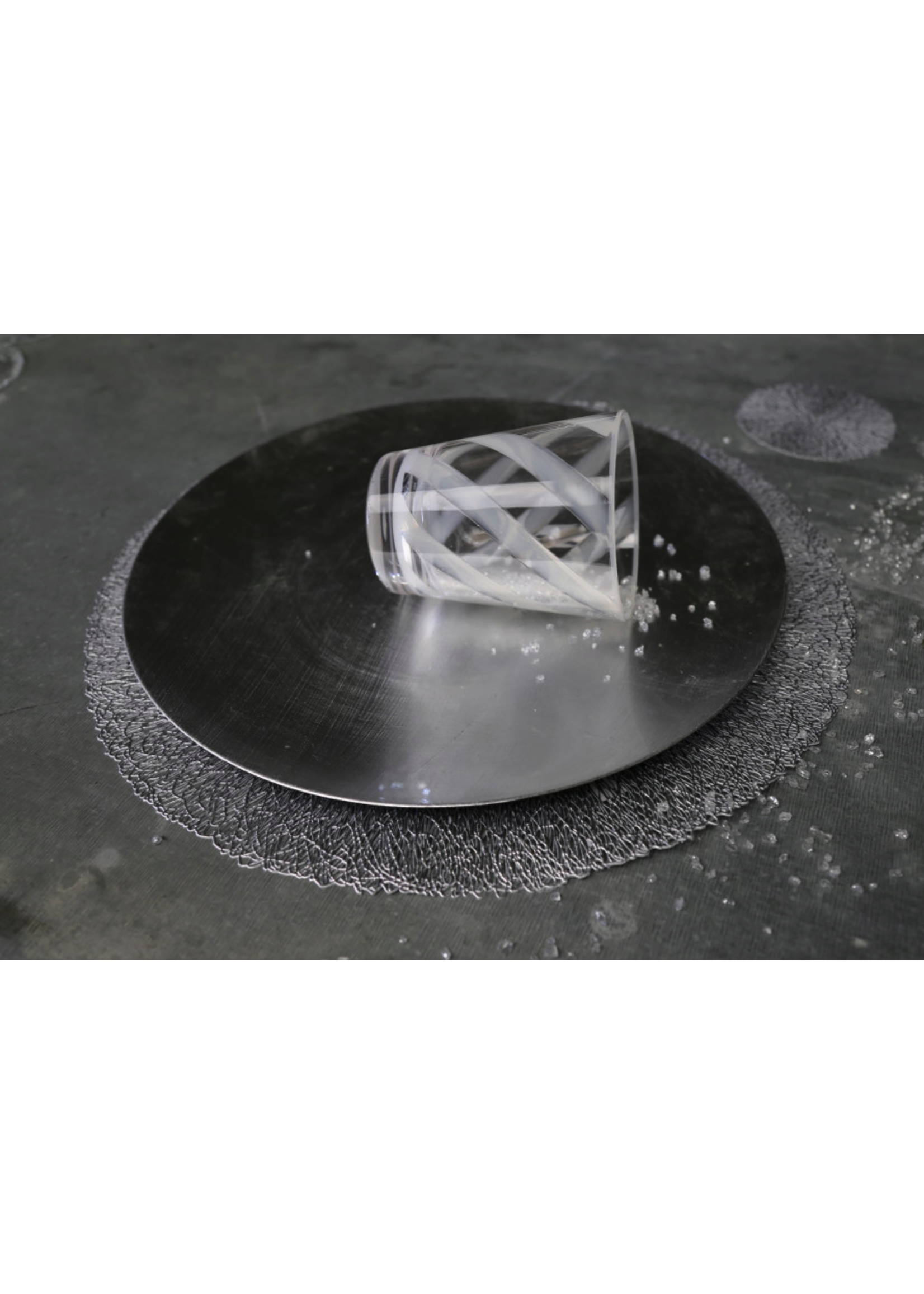 Fiorira un Giardino Verre Spirale Blanc Méthacrylate