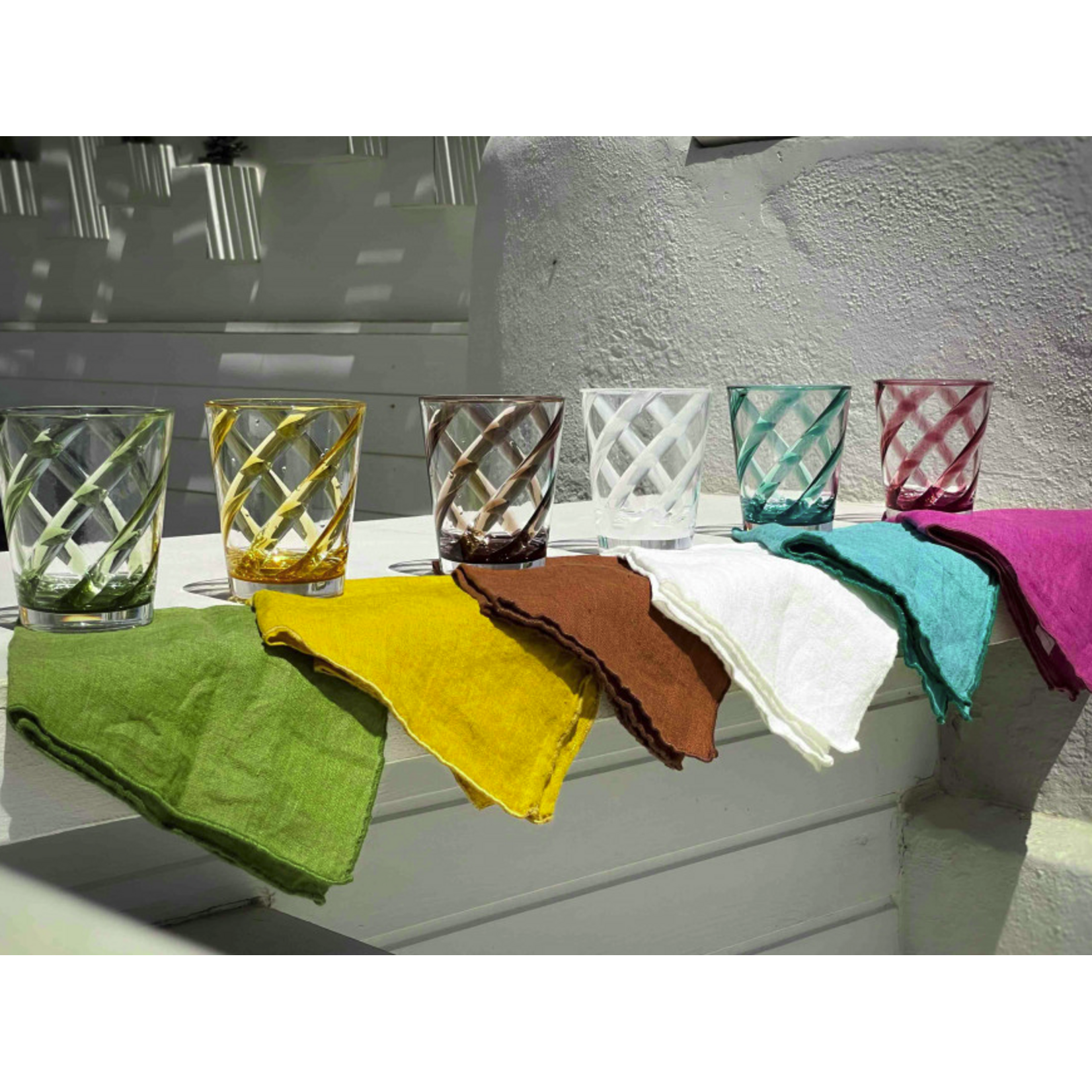 Fiorira un Giardino Verre Spirale Blanc Méthacrylate