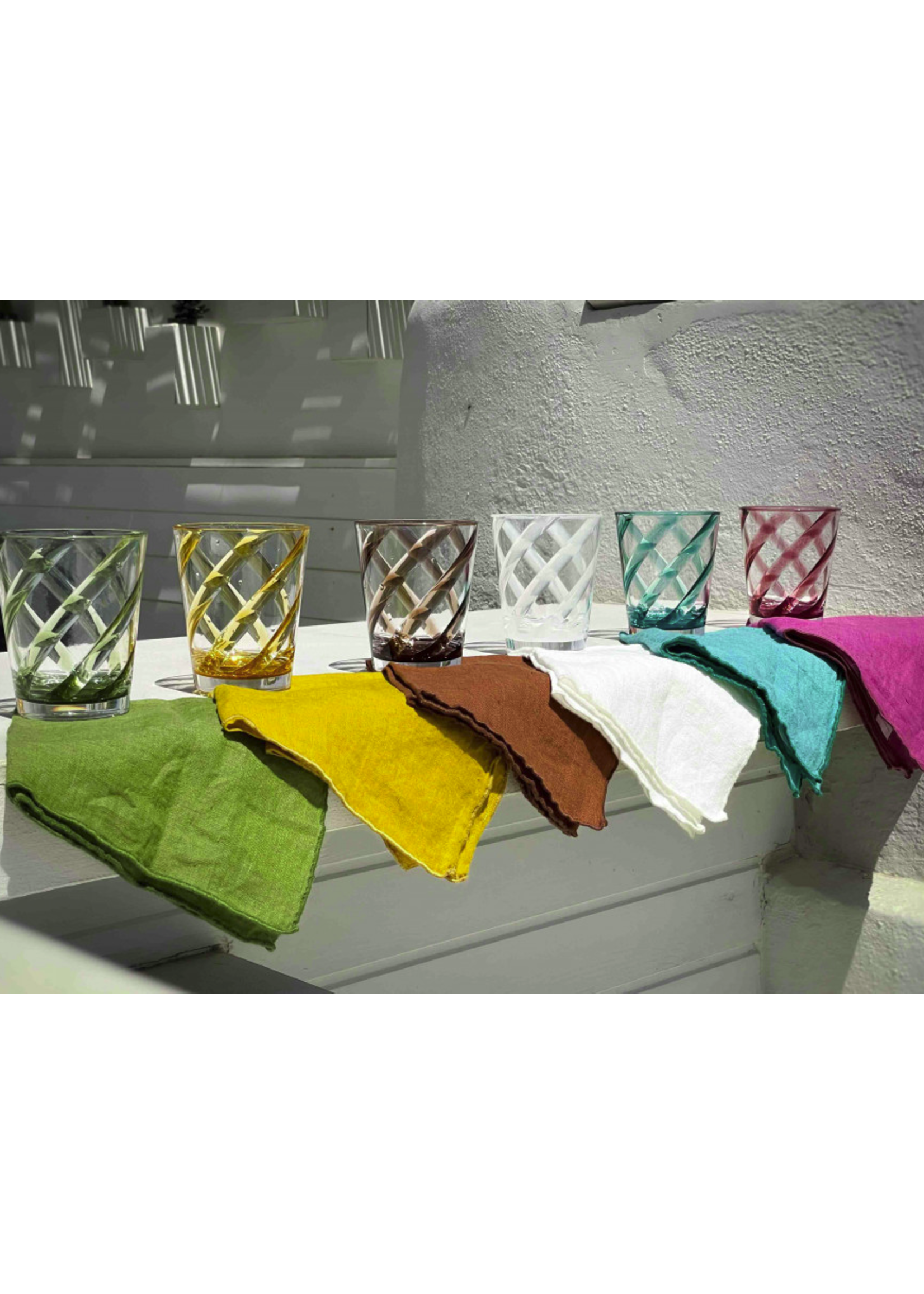 Fiorira un Giardino Verre Spirale Blanc Méthacrylate