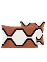 Haomy Housse de coussin Nassau Terre Brûlée 40*60