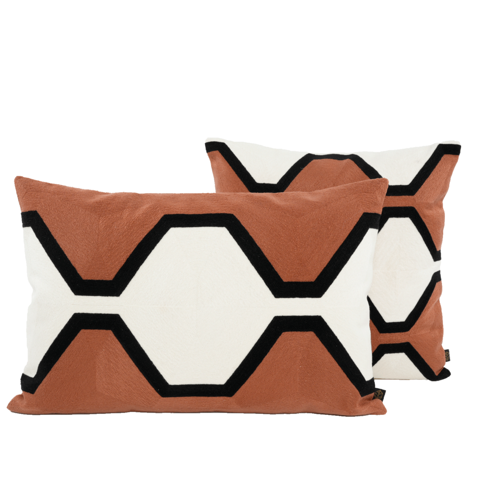 Haomy Housse de coussin Nassau Terre Brûlée 40*60