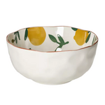 Pomax Mykonos Saladier Porcelaine Citrons 24 cm