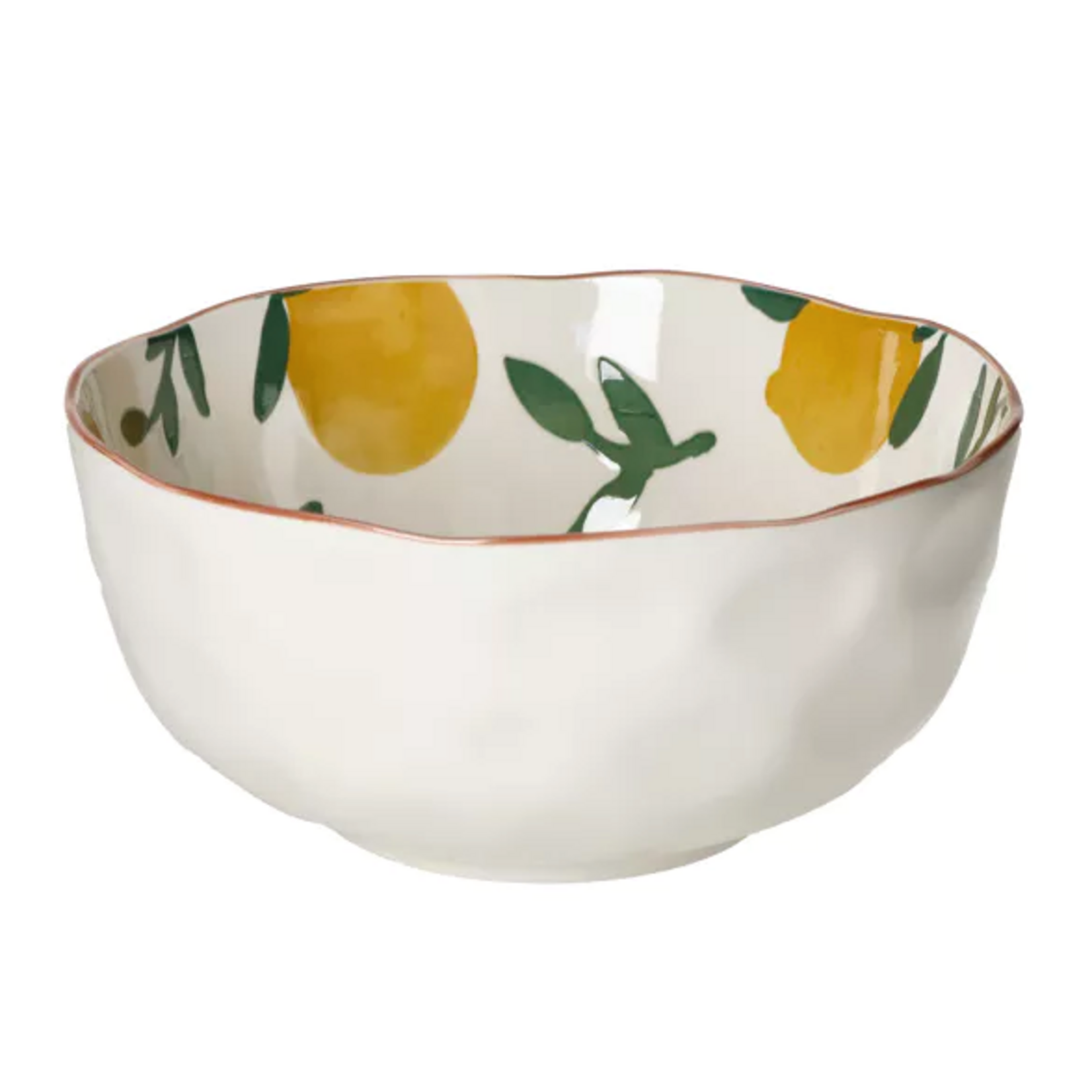 Pomax Mykonos Saladier Porcelaine Citrons 24 cm