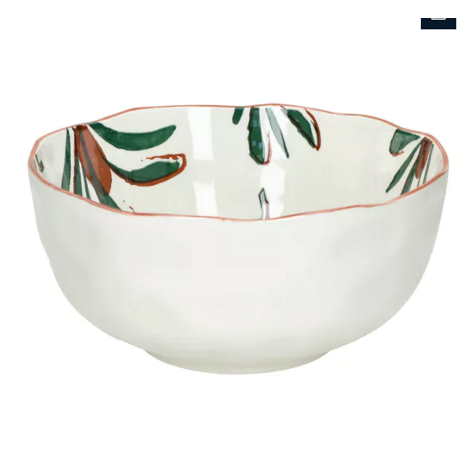 Pomax Mykonos Saladier Porcelaine Olivier 24 cm