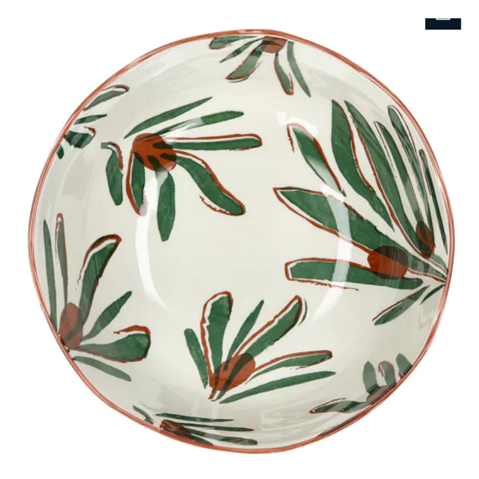 Pomax Mykonos Saladier Porcelaine Olivier 24 cm