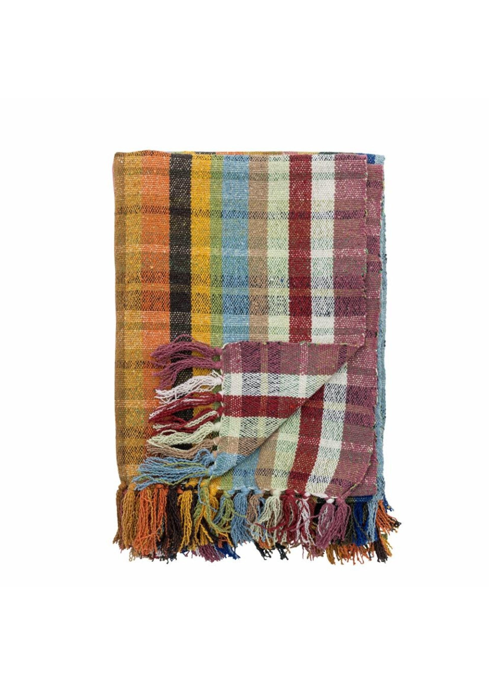 Bloomingville Elmy Plaid Coton Recyclé Multicolore