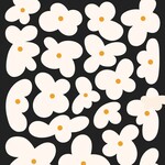 Serviettes en Papier Fleurs Noires 33*33