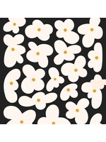 Serviettes en Papier Fleurs Noires 33*33