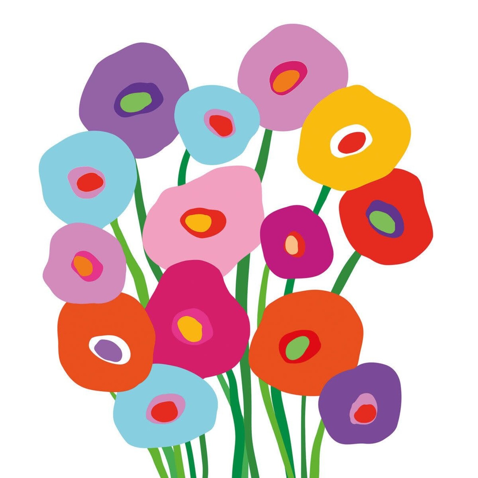 Serviettes en Papier Super Bouquet 25*25