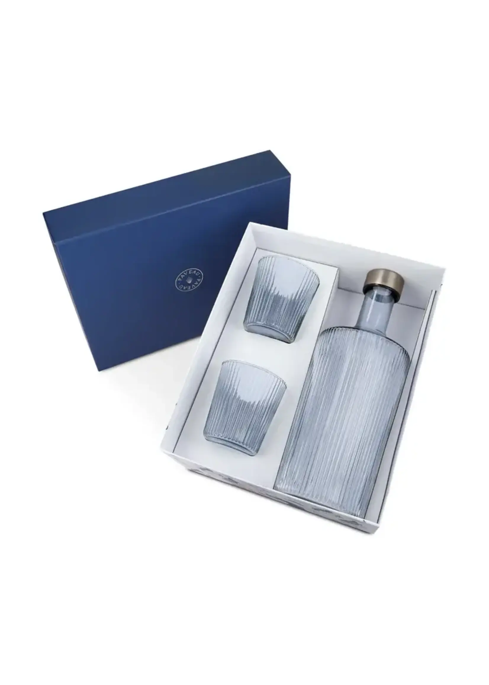 Paveau Gift Set Bouteille Striée Verre Paveau + 2 Verres Twilight