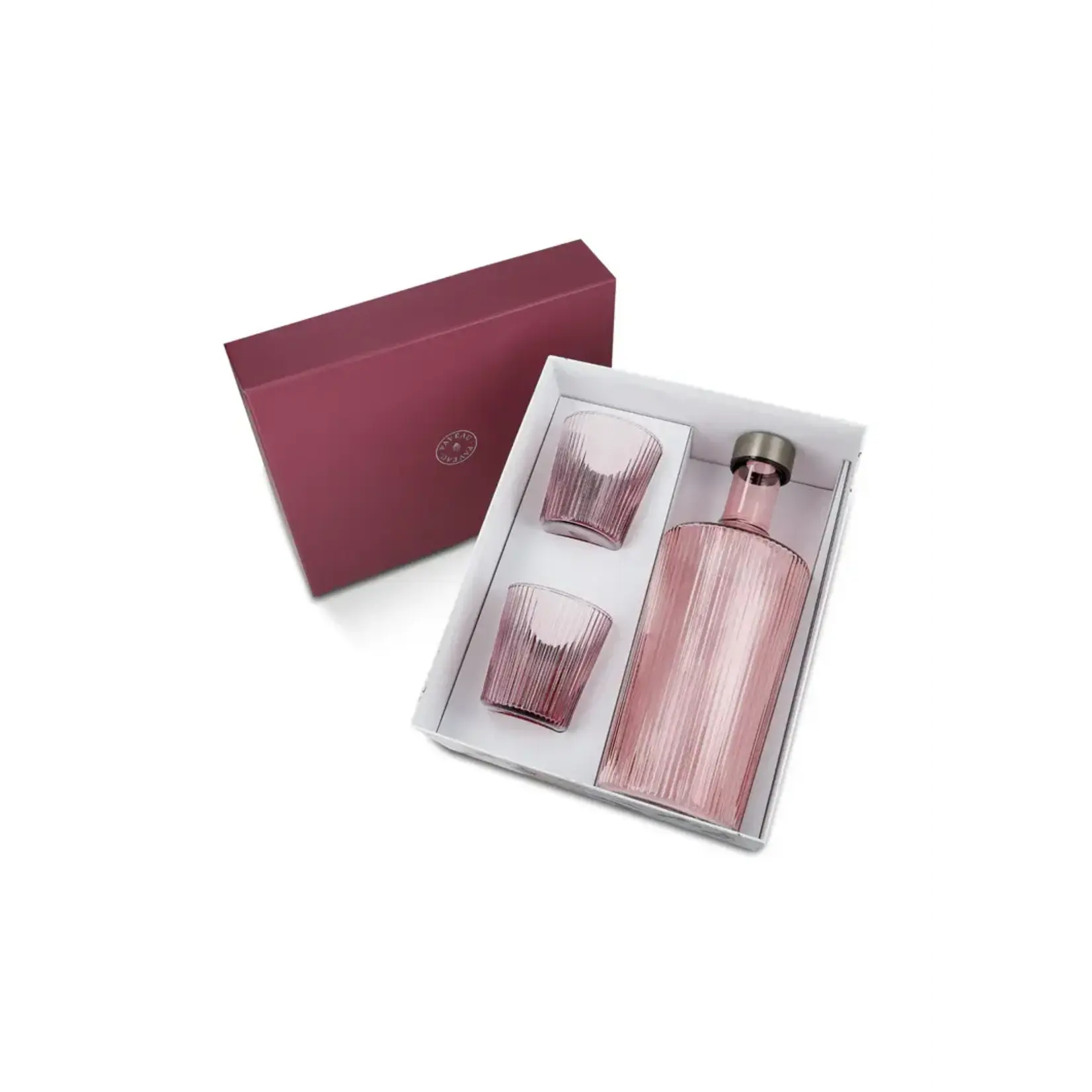 Paveau Gift Set Bouteille Striée Verre Paveau + 2 Verres Broome