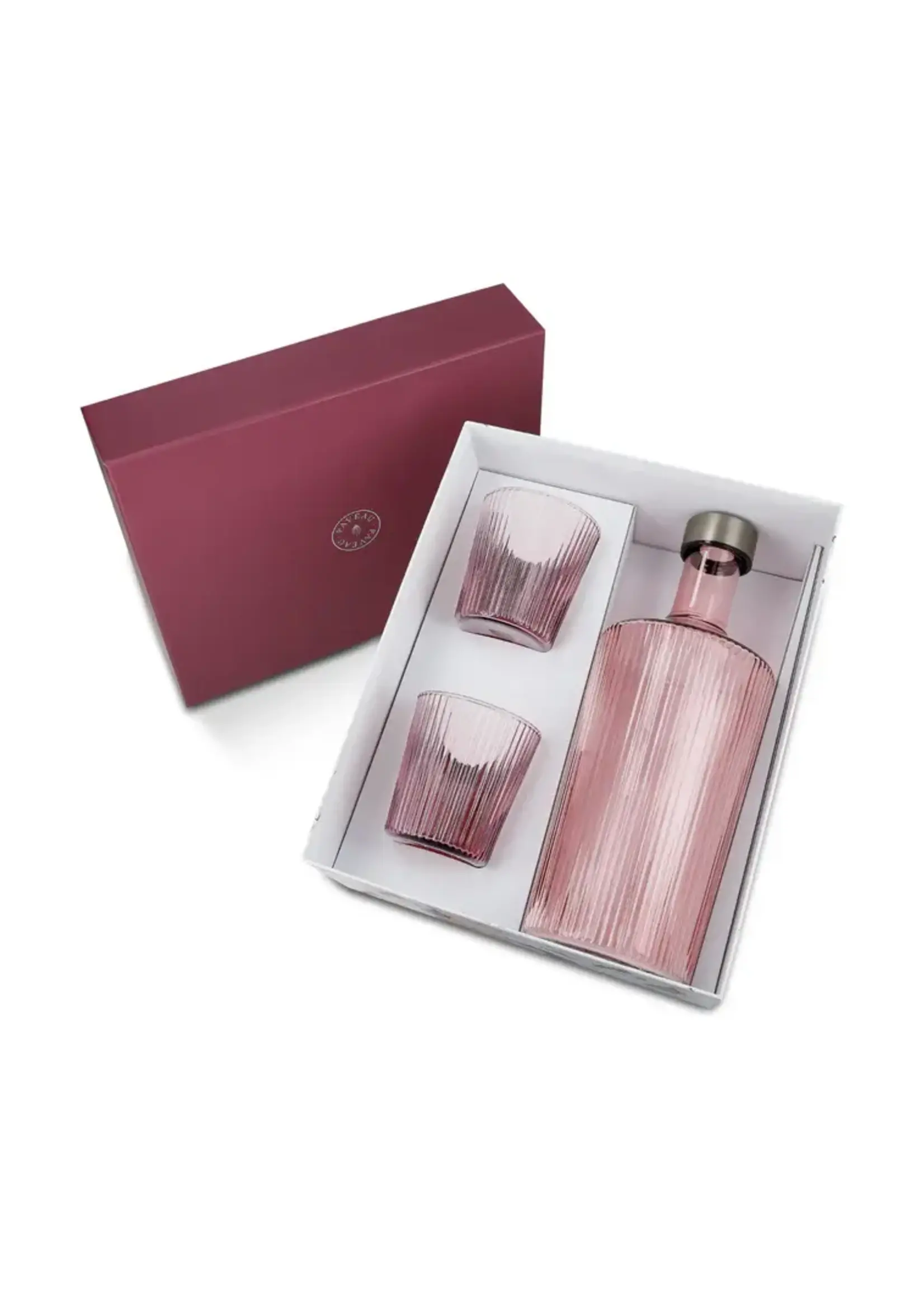 Paveau Gift Set Bouteille Striée Verre Paveau + 2 Verres Broome