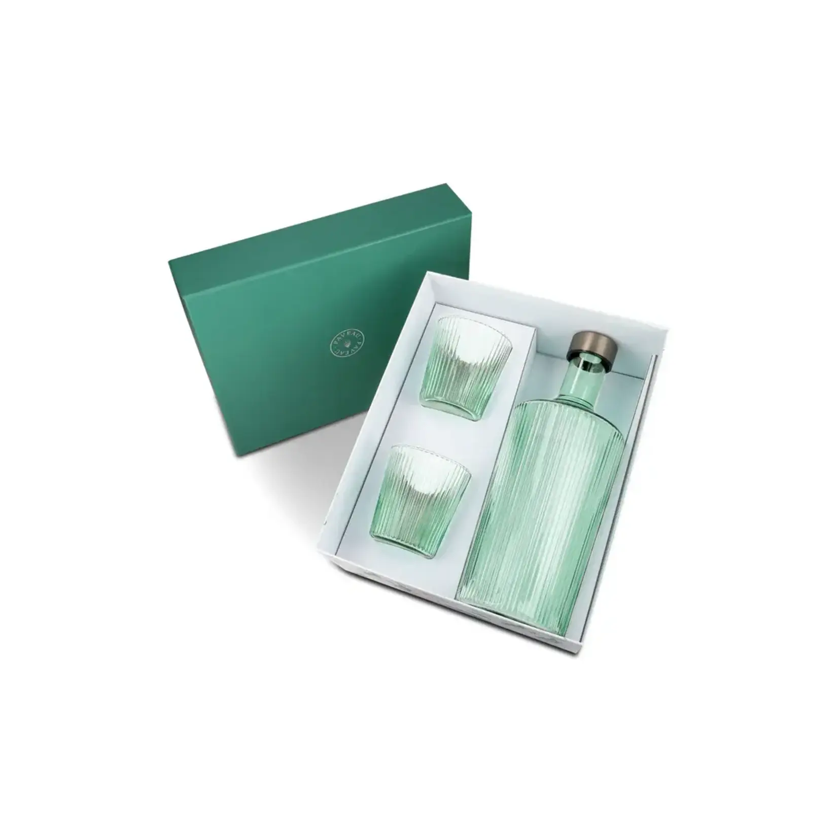 Paveau Gift Set Bouteille Striée Verre Paveau + 2 Verres Bondi