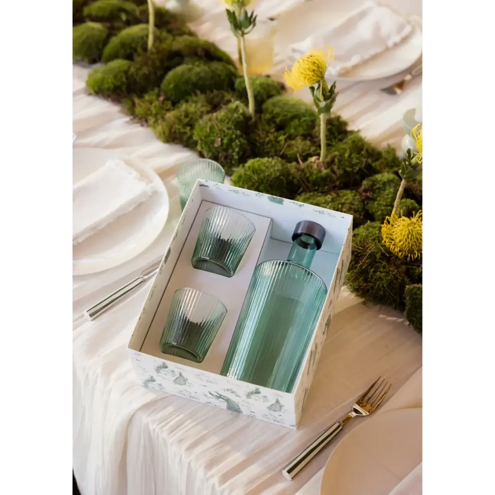 Paveau Gift Set Bouteille Striée Verre Paveau + 2 Verres Bondi