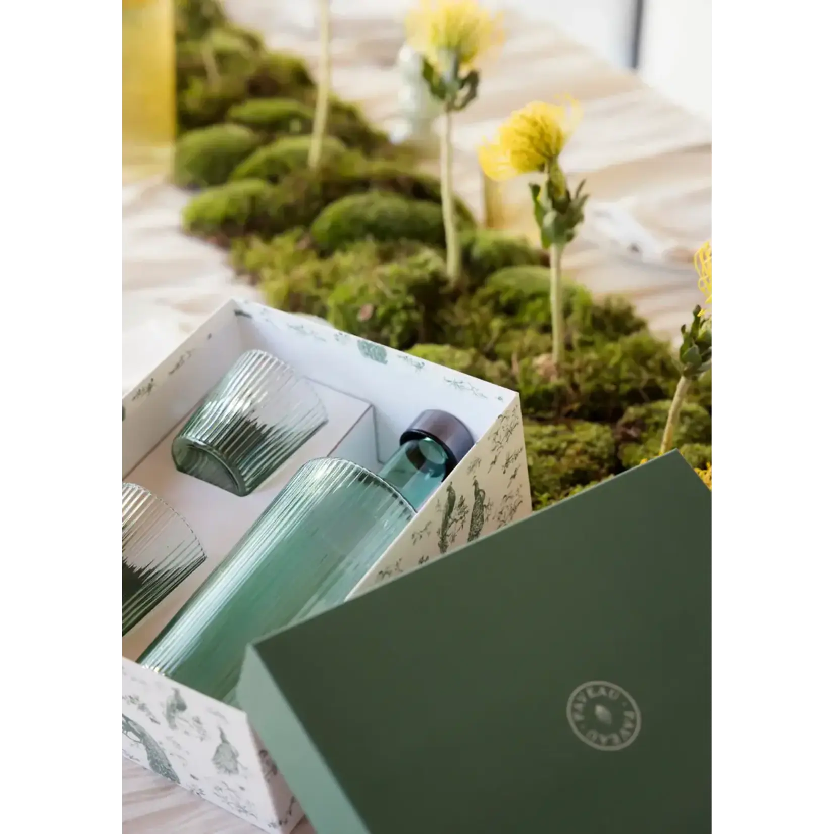 Paveau Gift Set Bouteille Striée Verre Paveau + 2 Verres Bondi