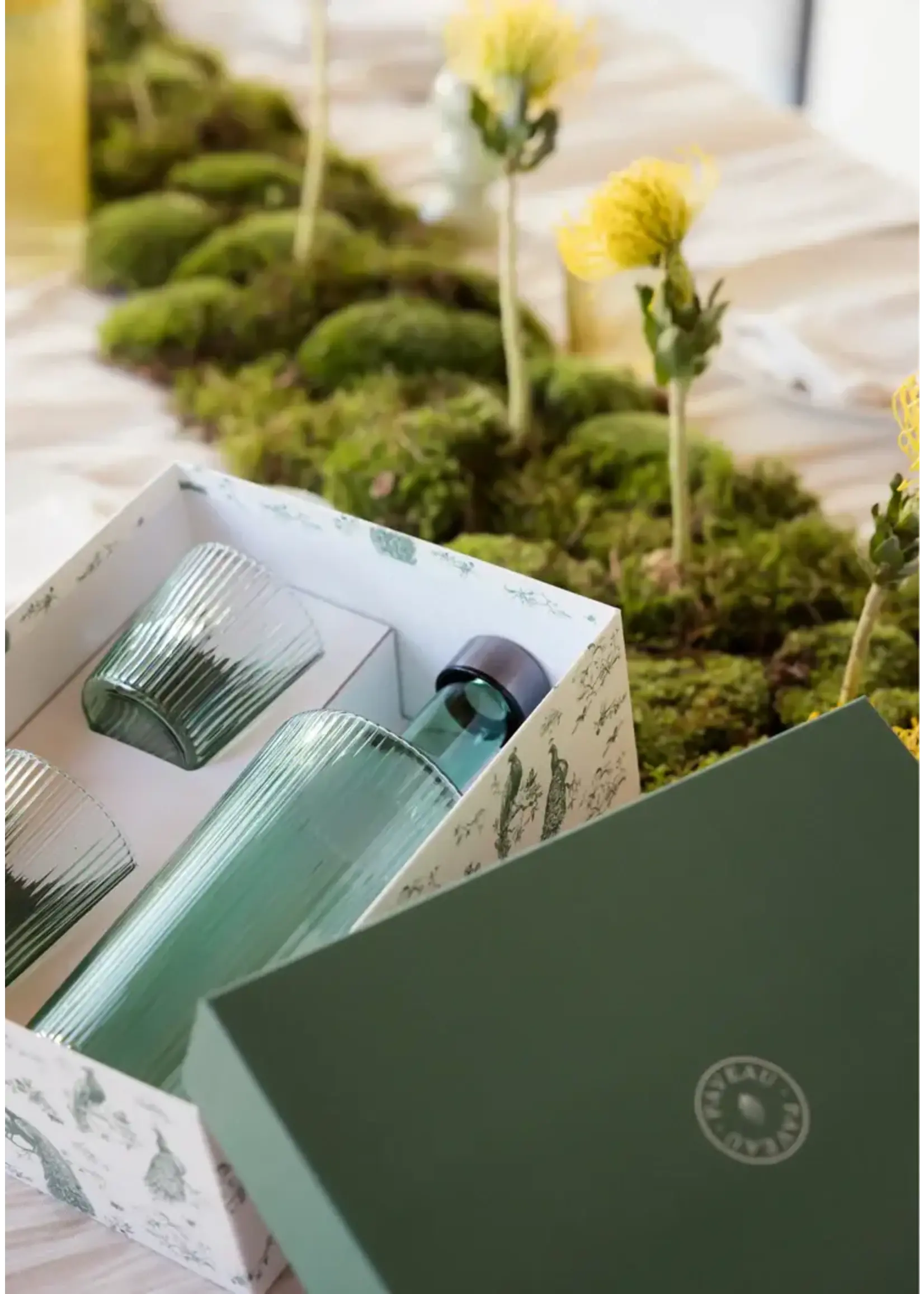 Paveau Gift Set Bouteille Striée Verre Paveau + 2 Verres Bondi