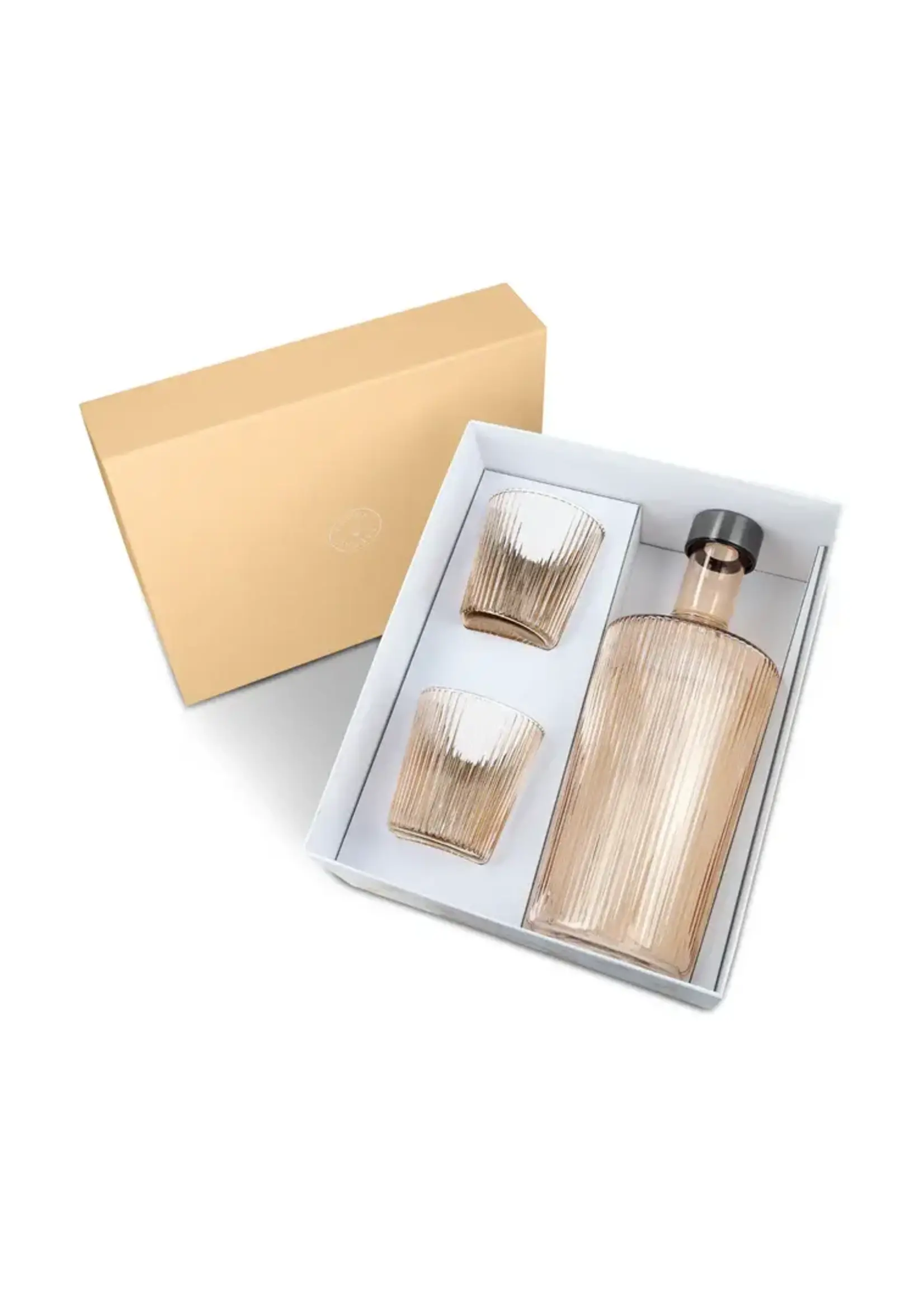 Paveau Gift Set Bouteille Striée Verre Paveau + 2 Verres Bells