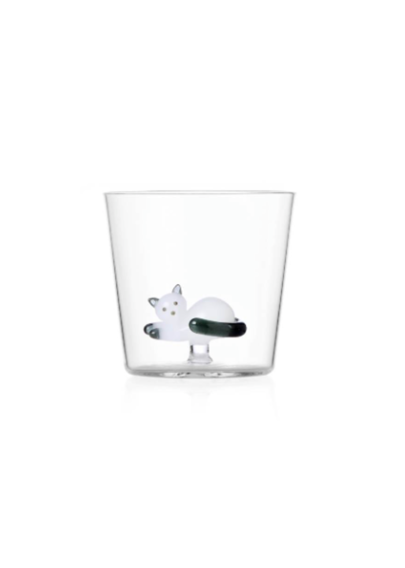 Ichendorf Milano Tabby Cat Tumbler Chat Couché Queue Grise