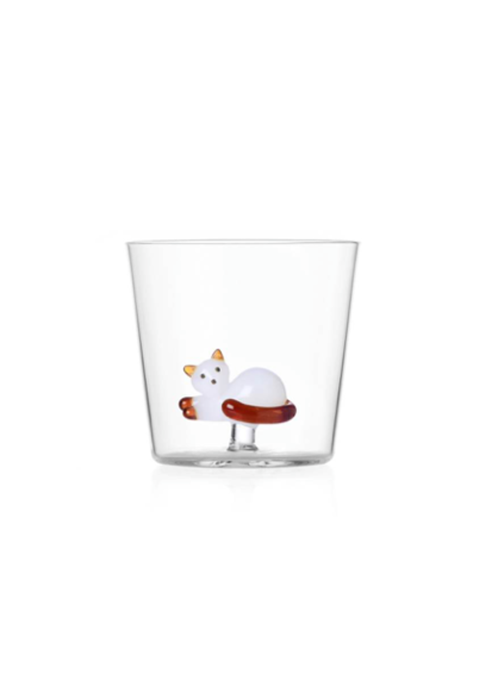 Ichendorf Milano Tabby Cat Tumbler Chat Couché Queue Ambre