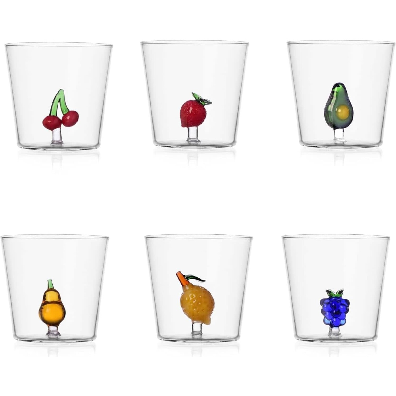 Ichendorf Milano Fruits and Flowers Set de 6 Verres Assortis