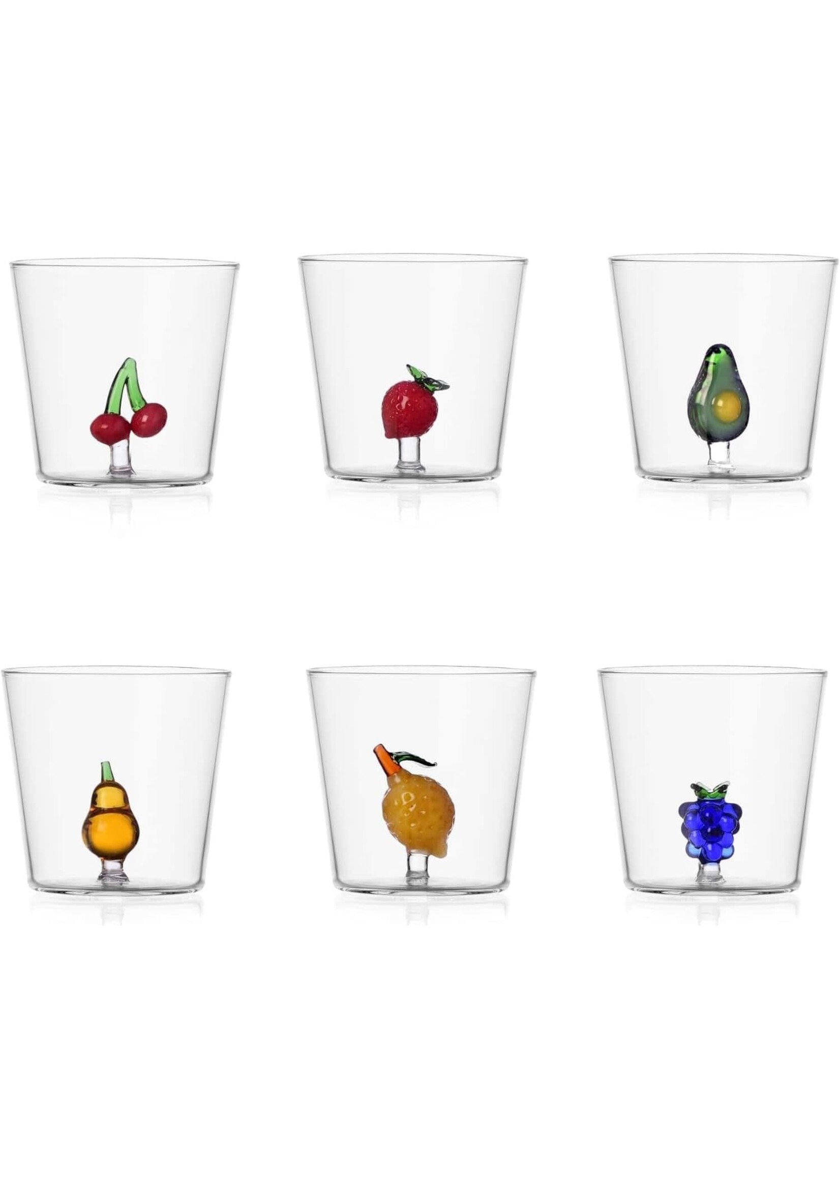 Ichendorf Milano Fruits and Flowers Set de 6 Verres Assortis