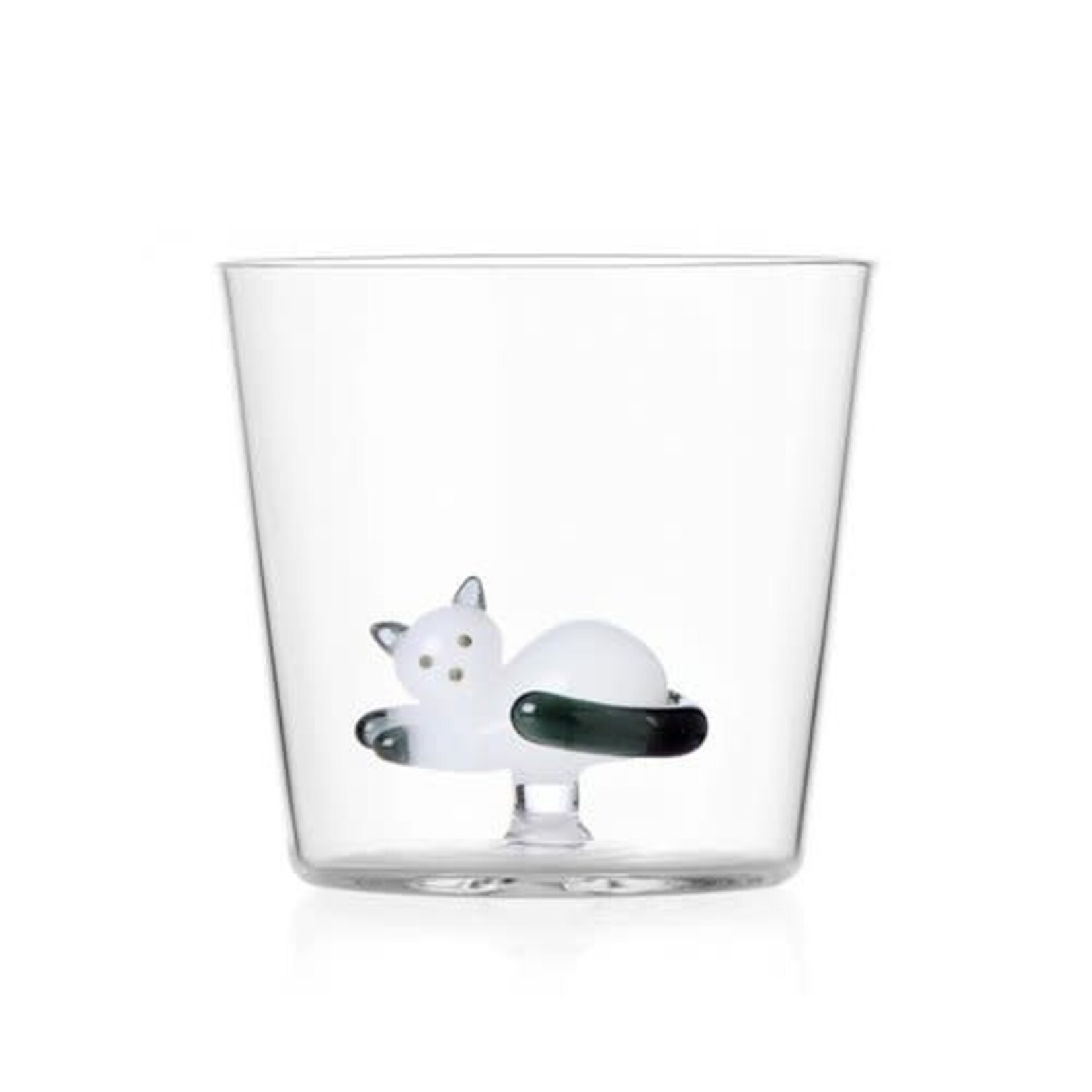 Ichendorf Milano Tabby Cat Tumbler Chat Couché Queue Grise