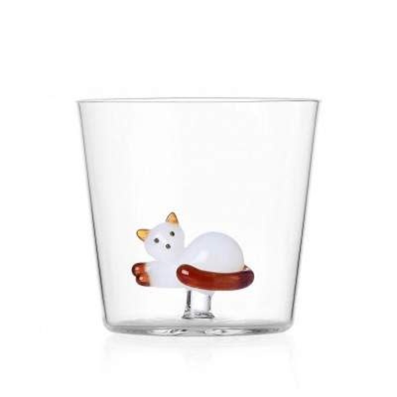 Ichendorf Milano Tabby Cat Tumbler Chat Couché Queue Ambre