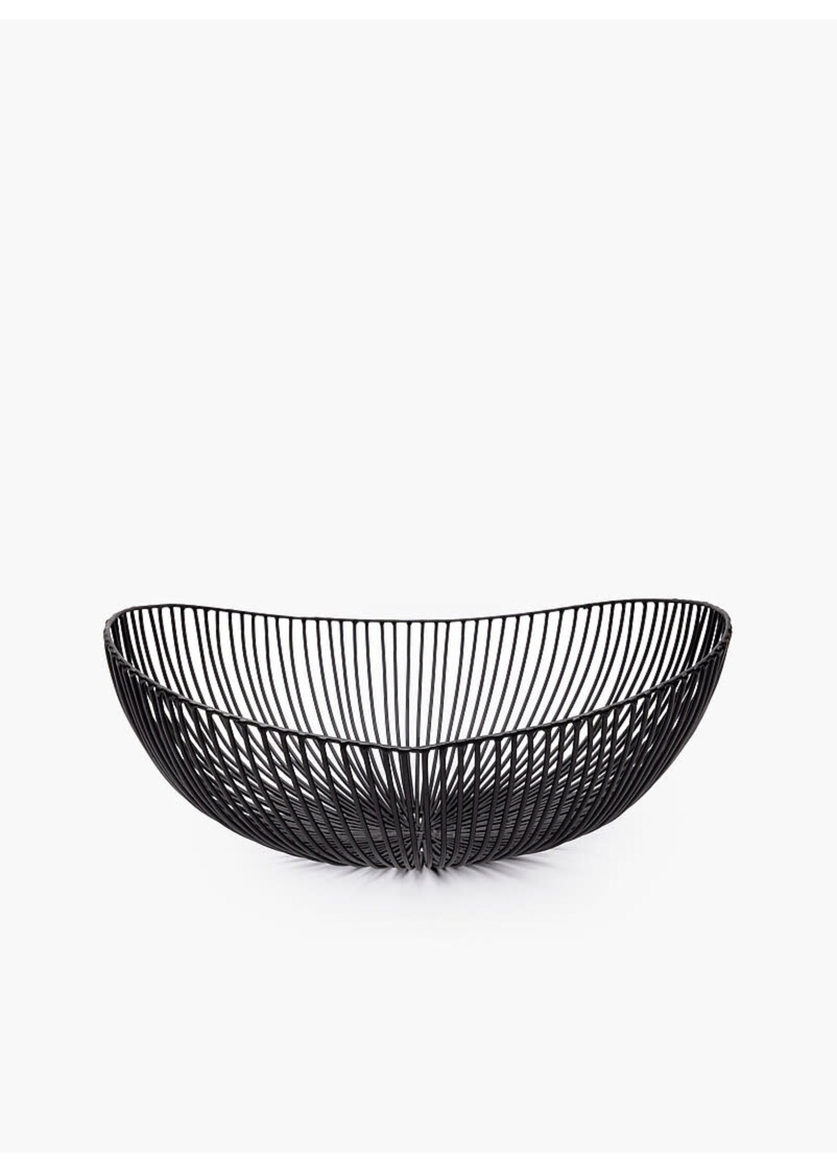 Serax Panier Métallique Ovale Noir