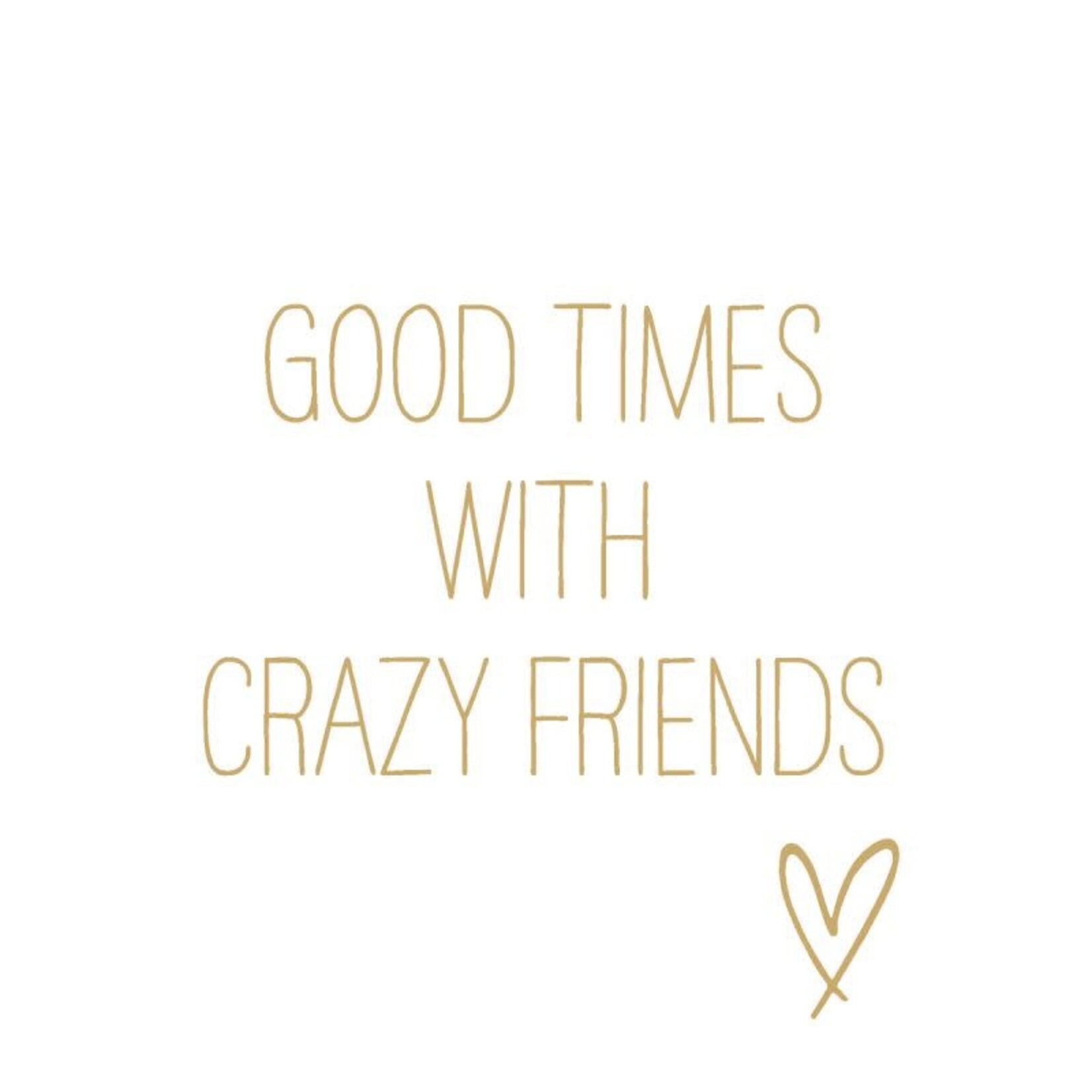Serviettes en Papier Crazy Friends Gold 33*33
