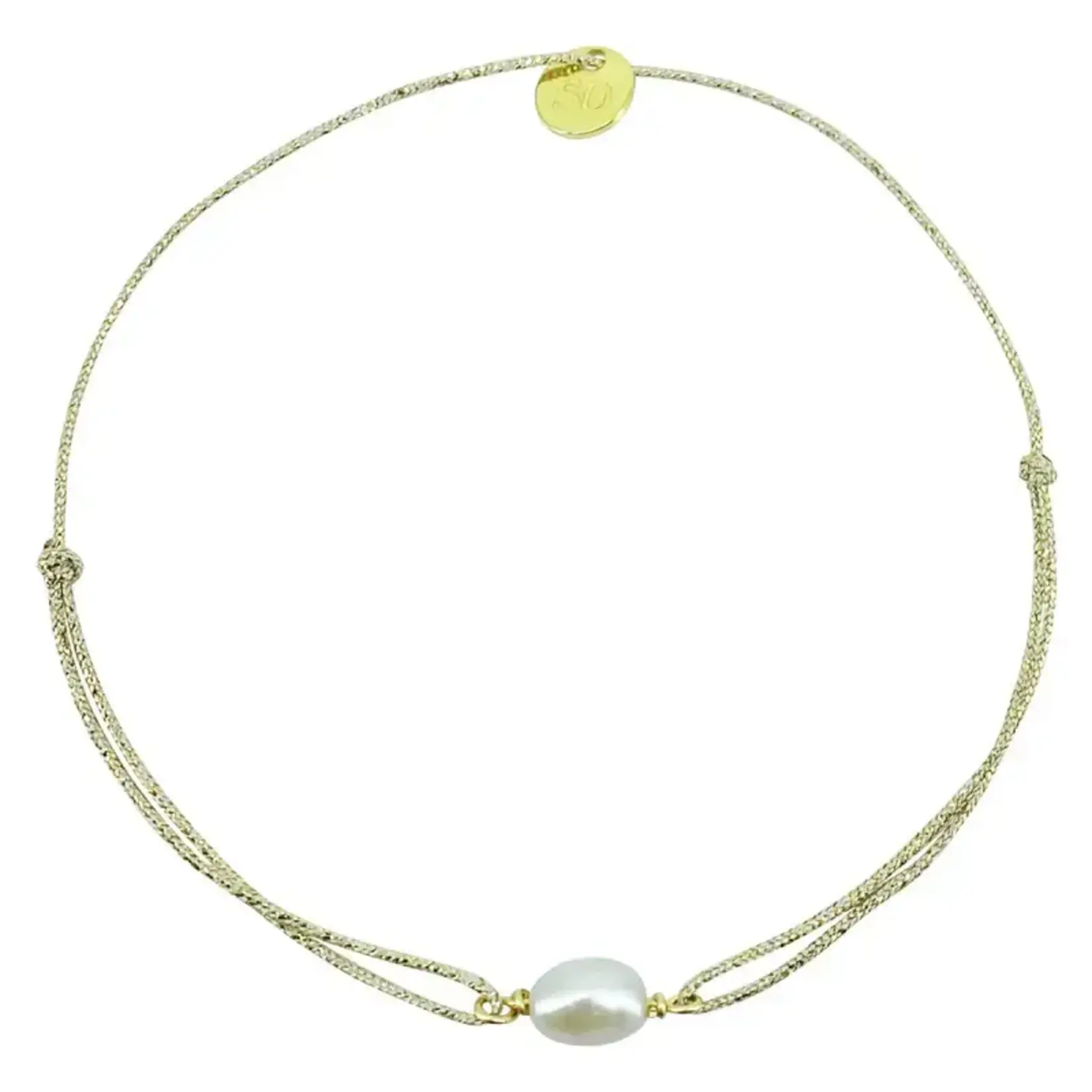 Sophie Deschamps Bracelet Fil Lagon Pierre Nacre Rose