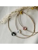 Sophie Deschamps Bracelet Fil Etoile Nacre Noire